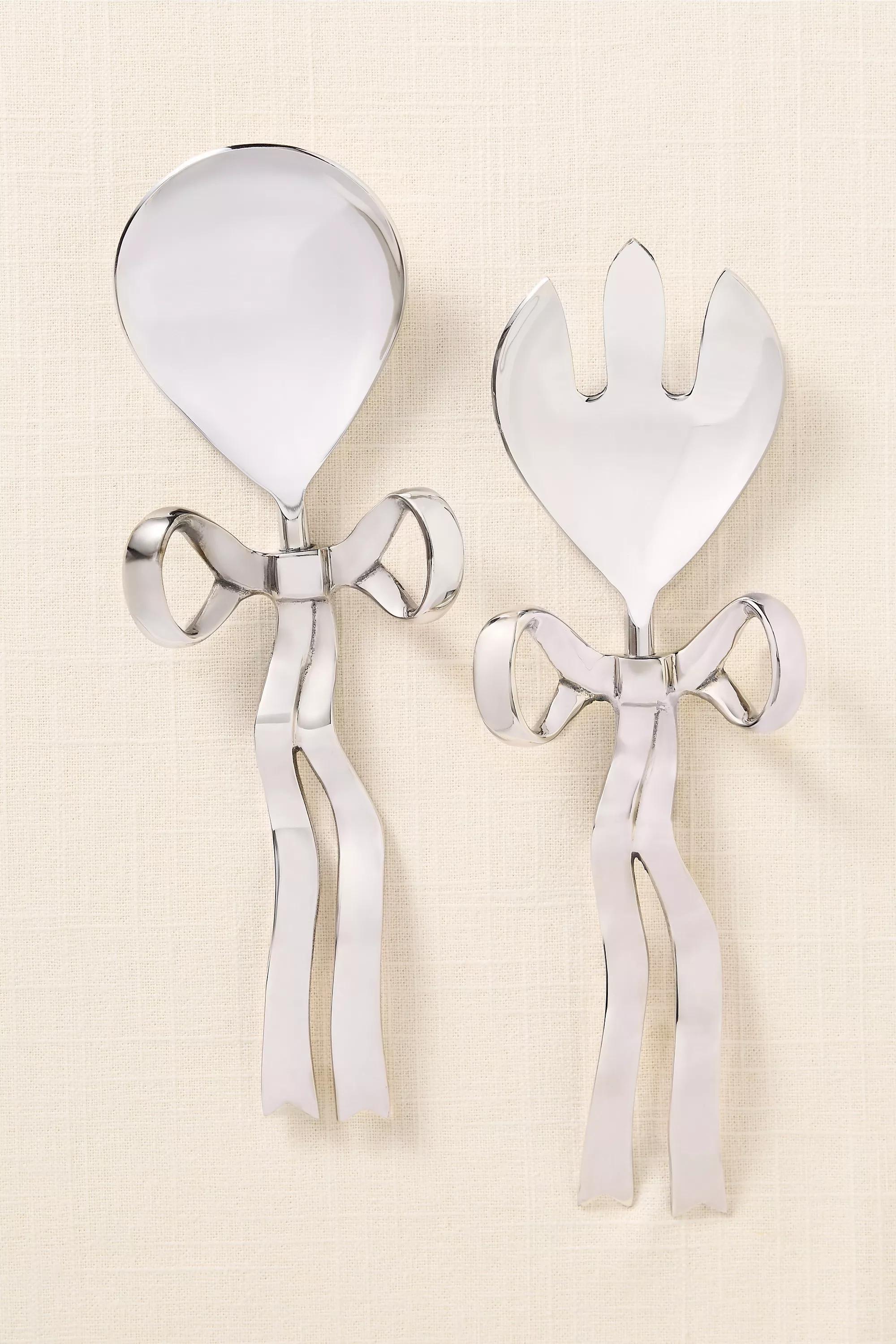 Benedita Stainless Steel Bow Cake Serve Set, Silver, A501_0007, large image number 0