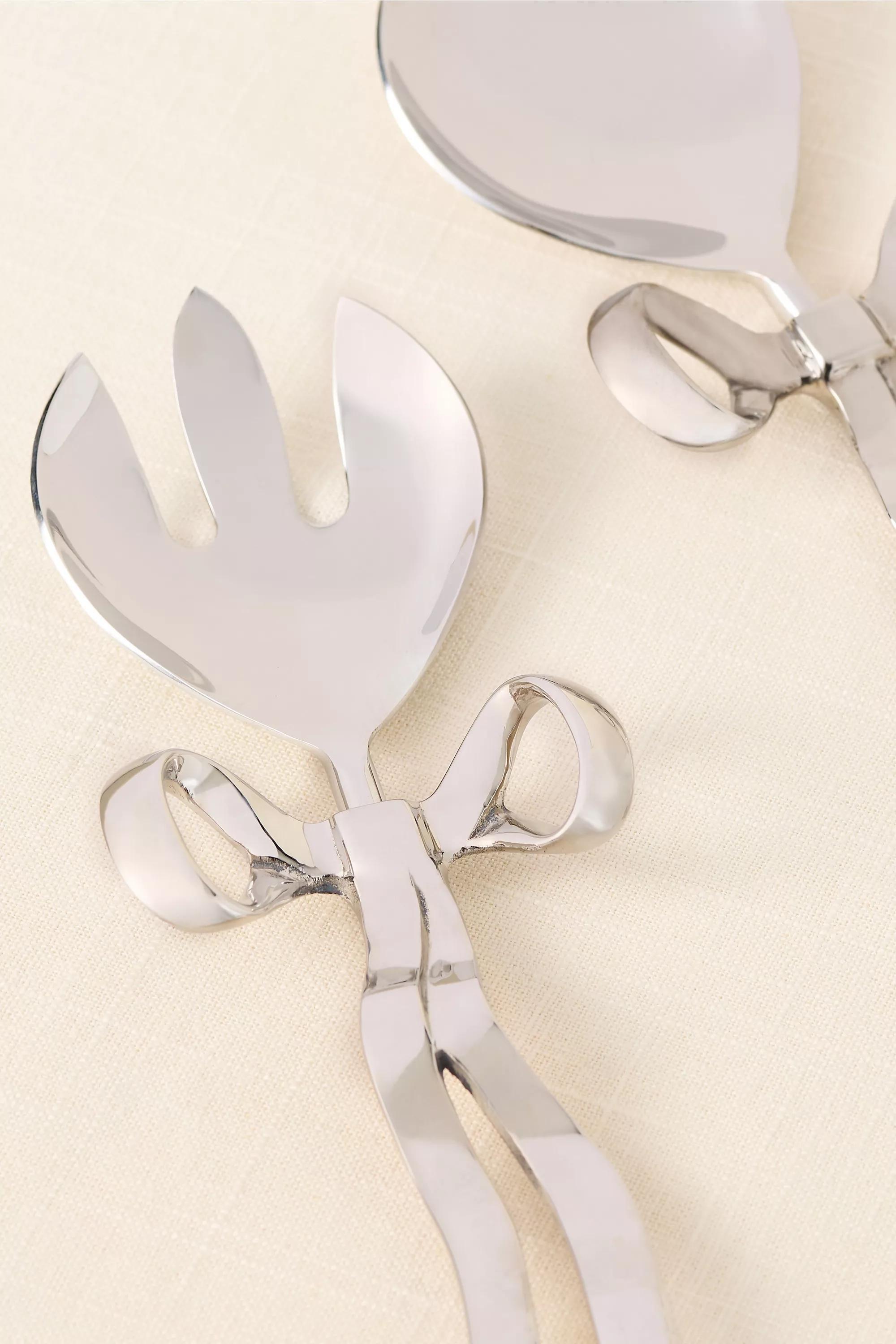 Benedita Stainless Steel Bow Cake Serve Set, Silver, A501_0007, medium
