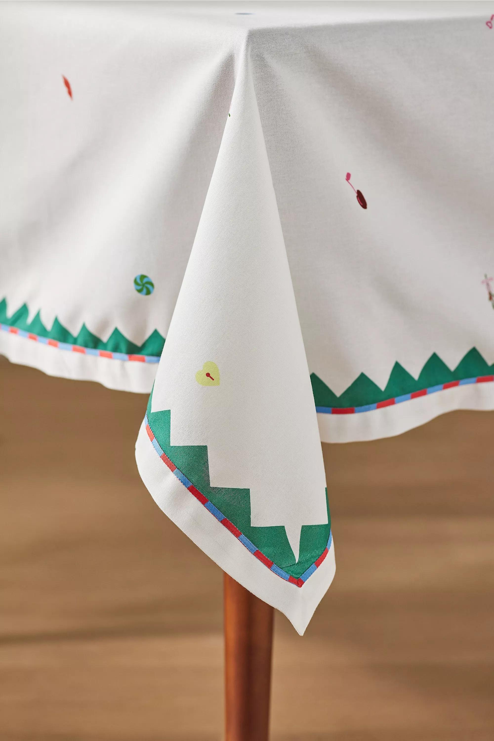 Medora Cotton Tablecloth, White, A501_0010, large image number 2