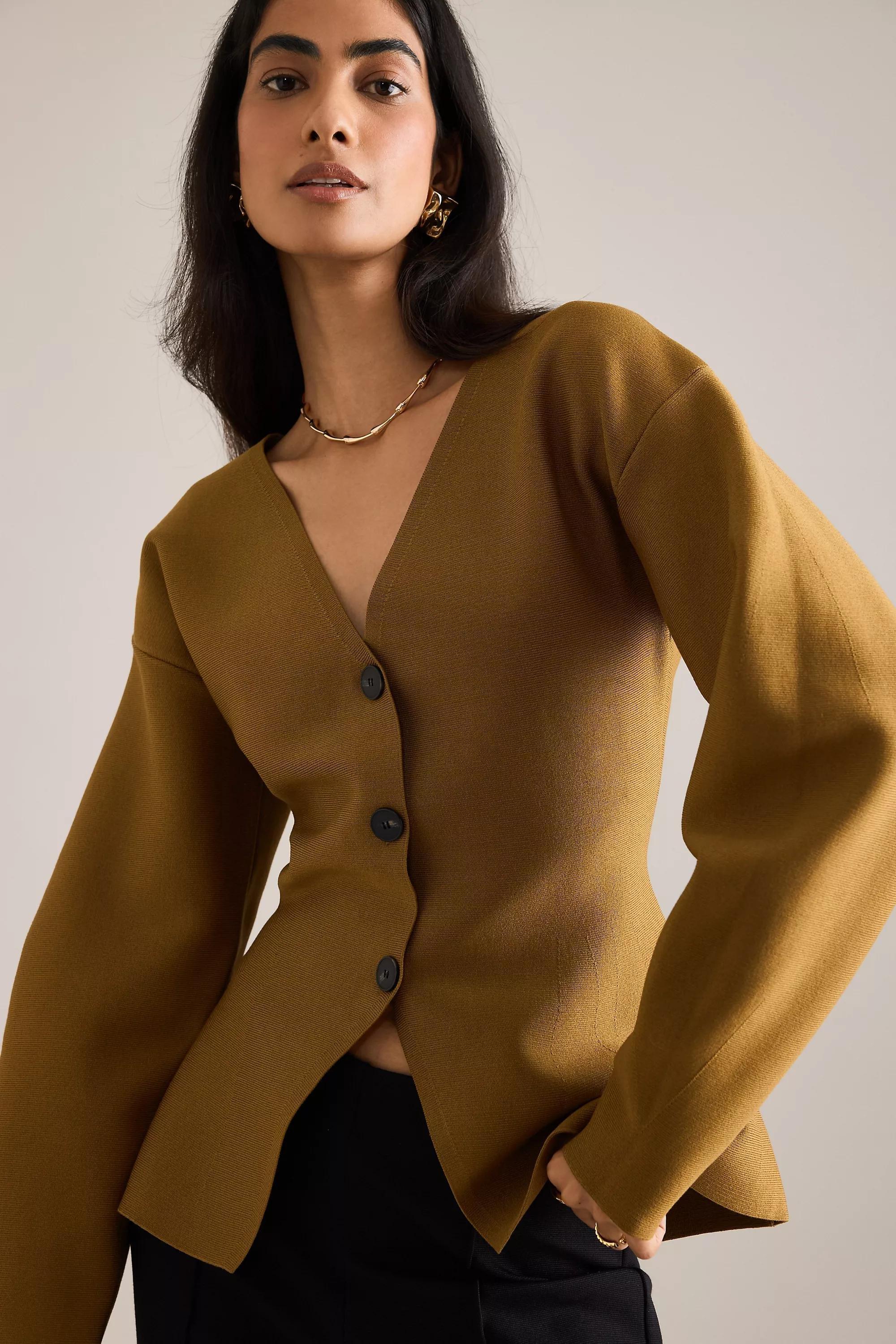 By Anthropologie Hourglass Cardigan, Green, , large image number 3