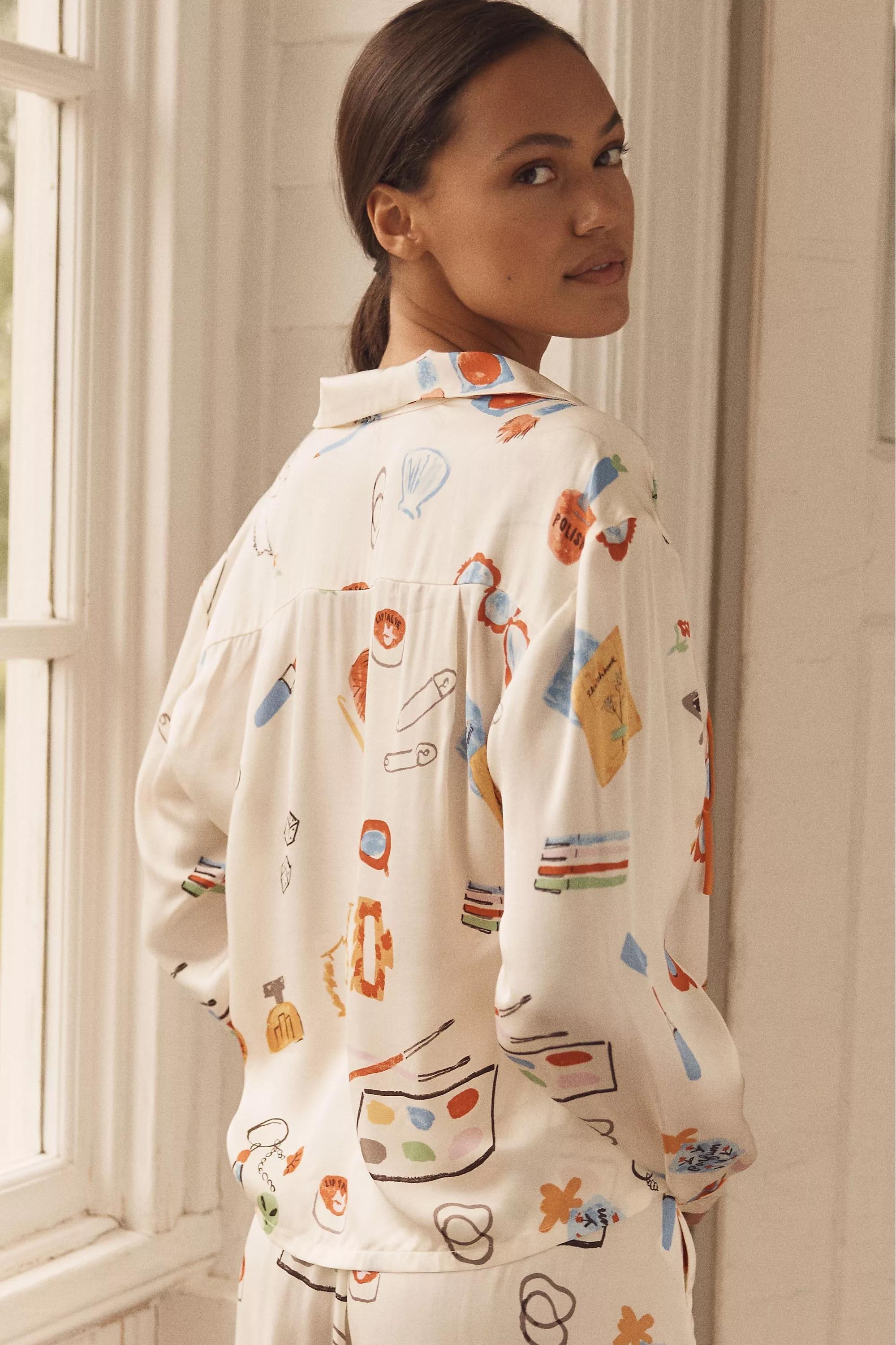 Combo Lyrebird X Phthalo Ruth Silky Pullover Top, Ivory, , large image number 1