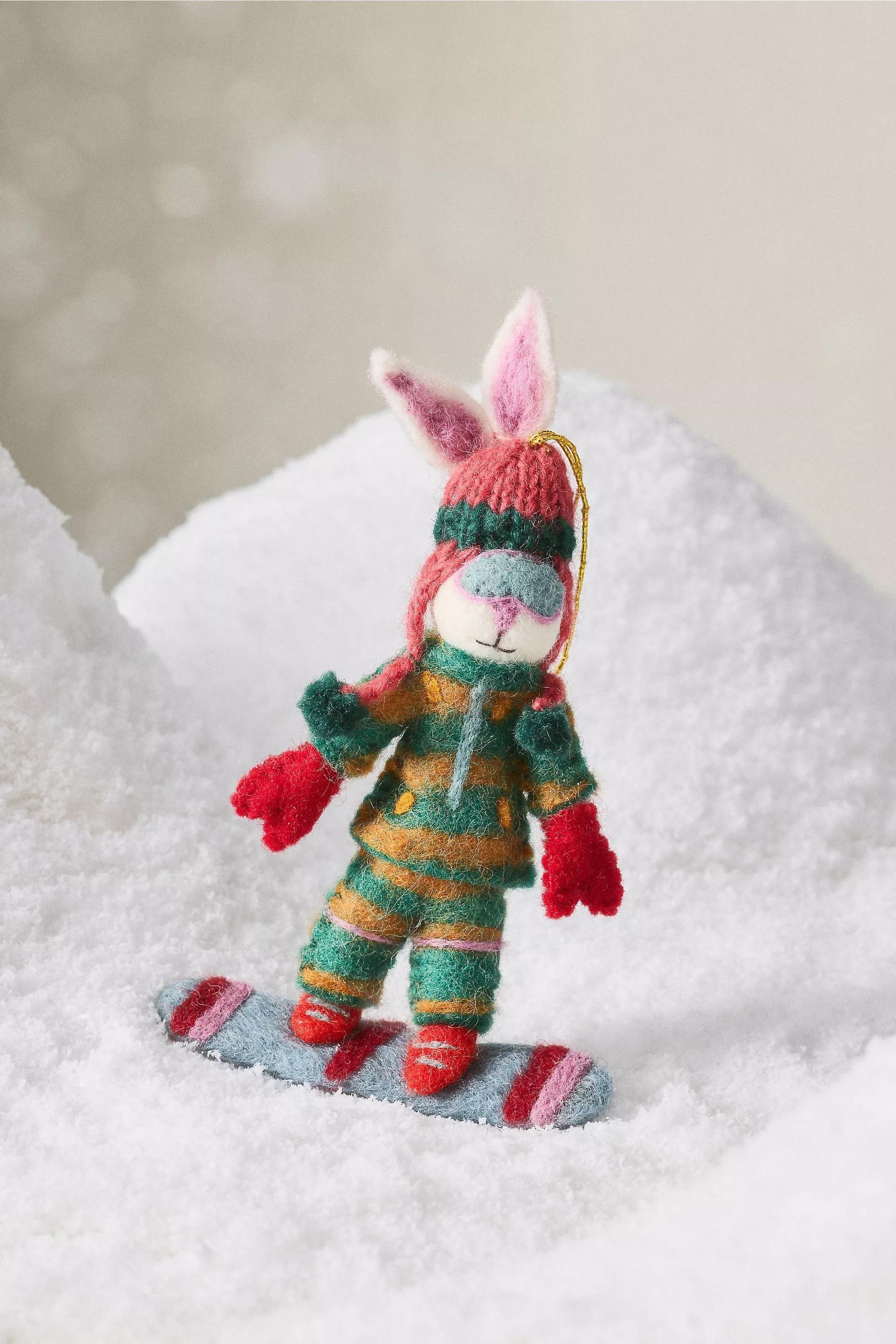 Sporty Bunny Felt Ornament, Multicolour, A501_0105, large image number 0