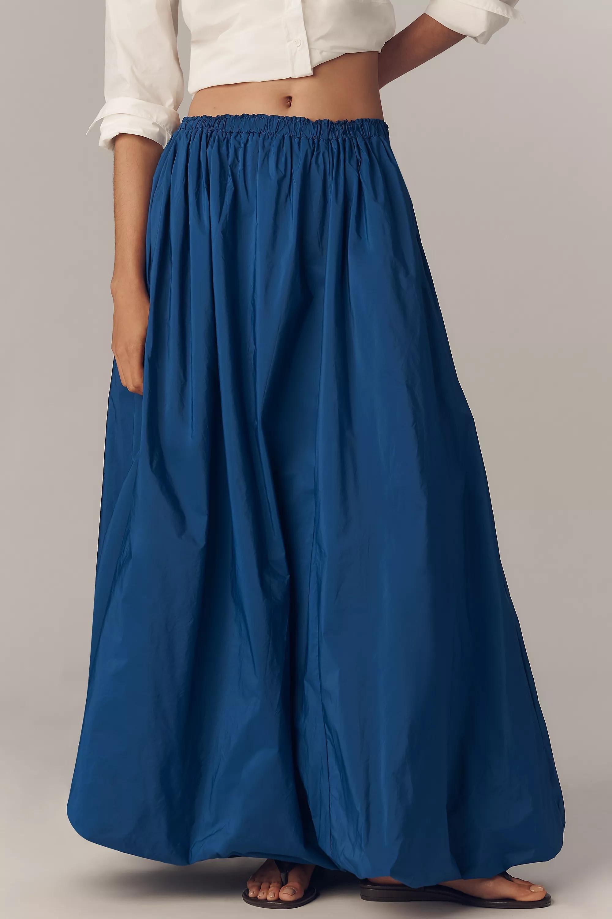 By Maeve Bubble-Hem Maxi Skirt, Blue, A501_0040, large image number 2