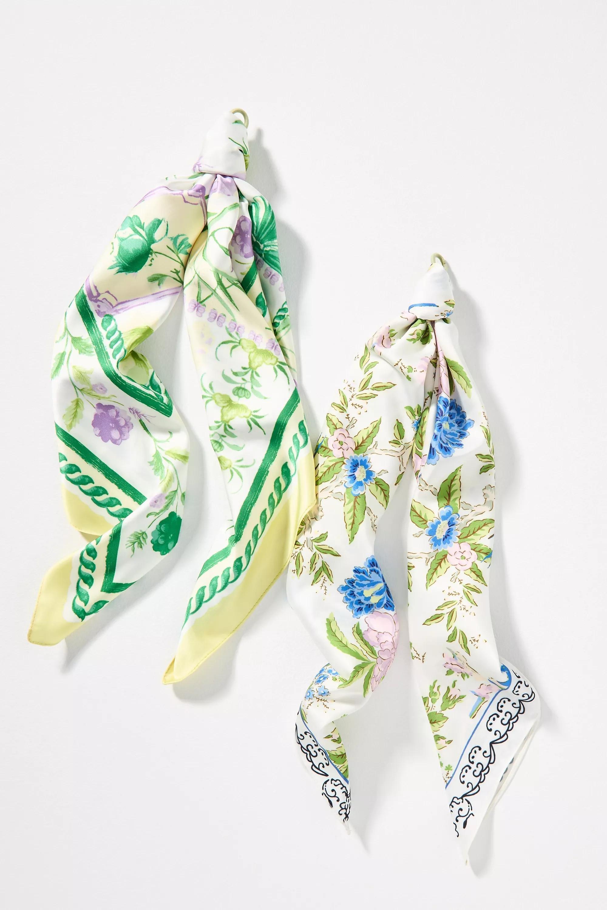 By Gardenia Floral Headscarf, Purple, A501_0059, large image number 0