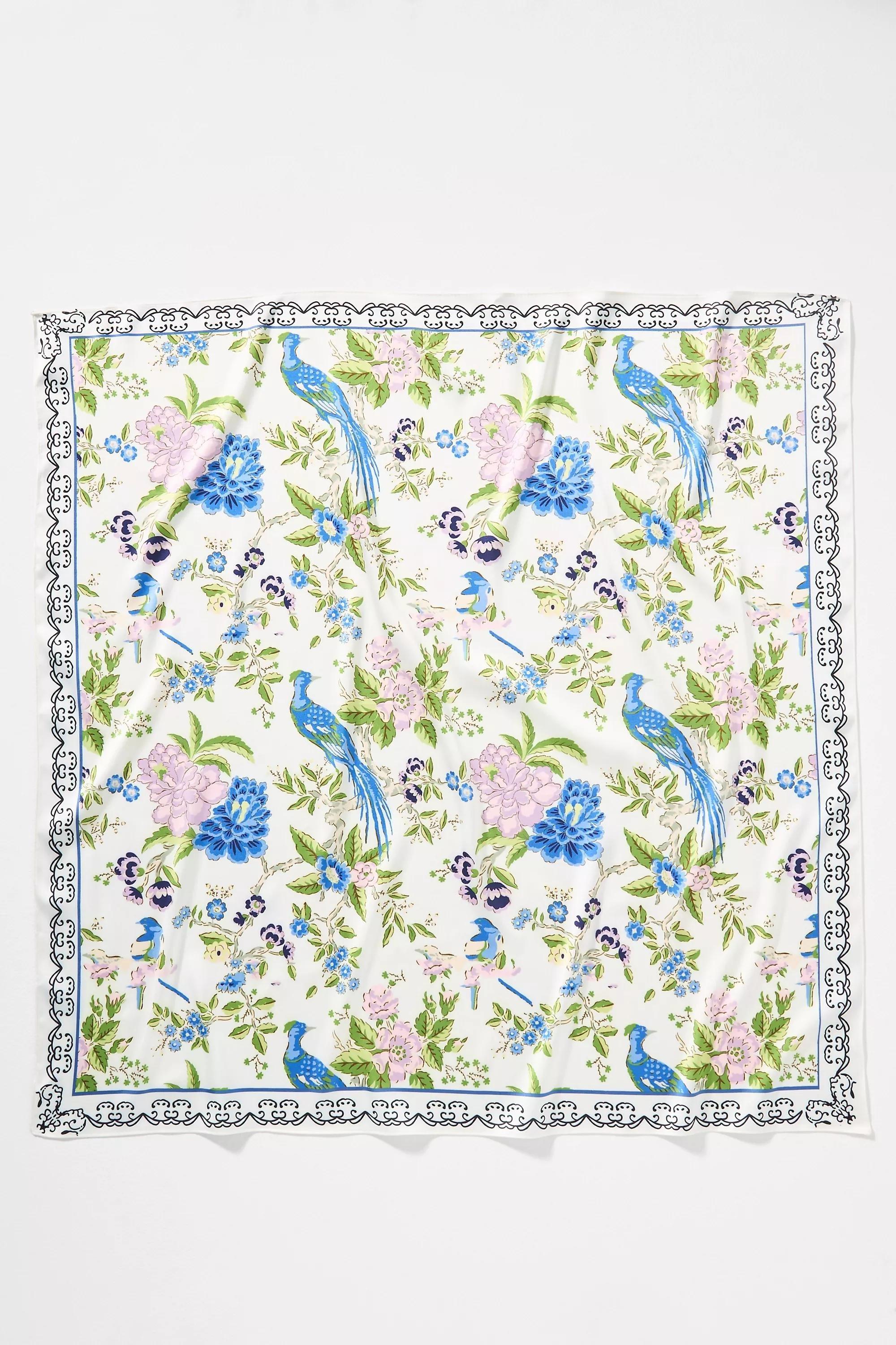 By Gardenia Floral Headscarf, Purple, A501_0059, large image number 2