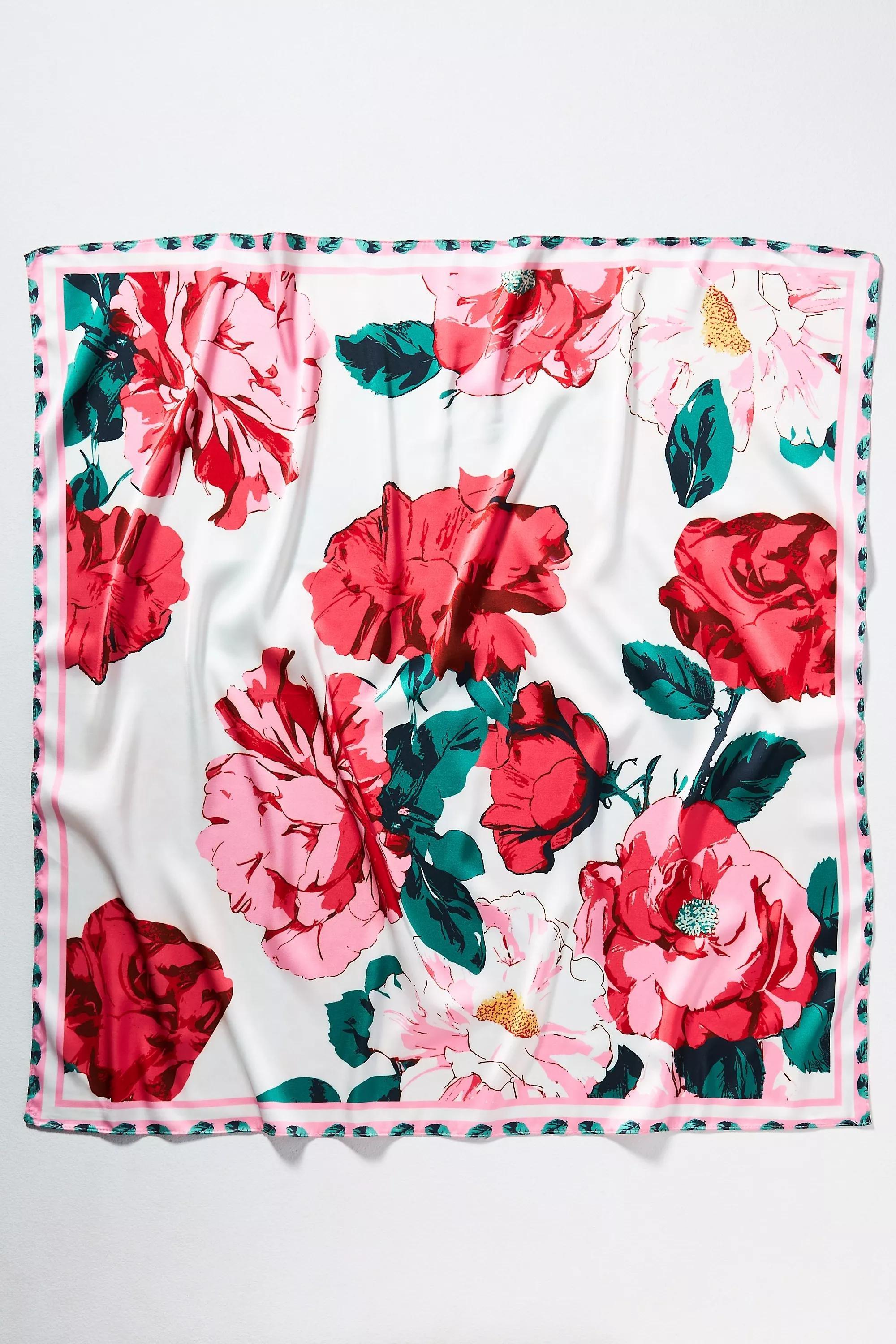 By Gardenia Floral Headscarf, Pink, A501_0066, large image number 2