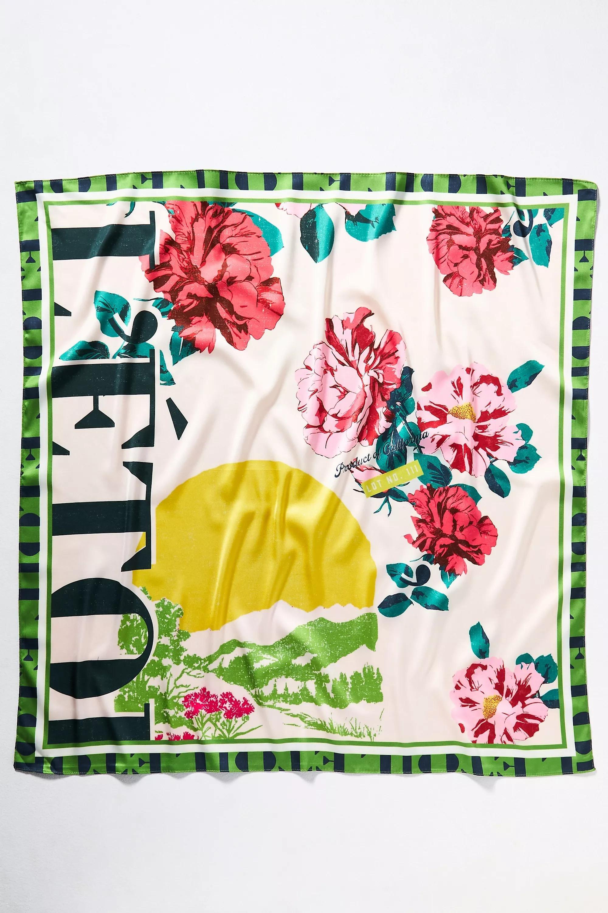 By Gardenia Floral Headscarf, Pink, A501_0066, large image number 3