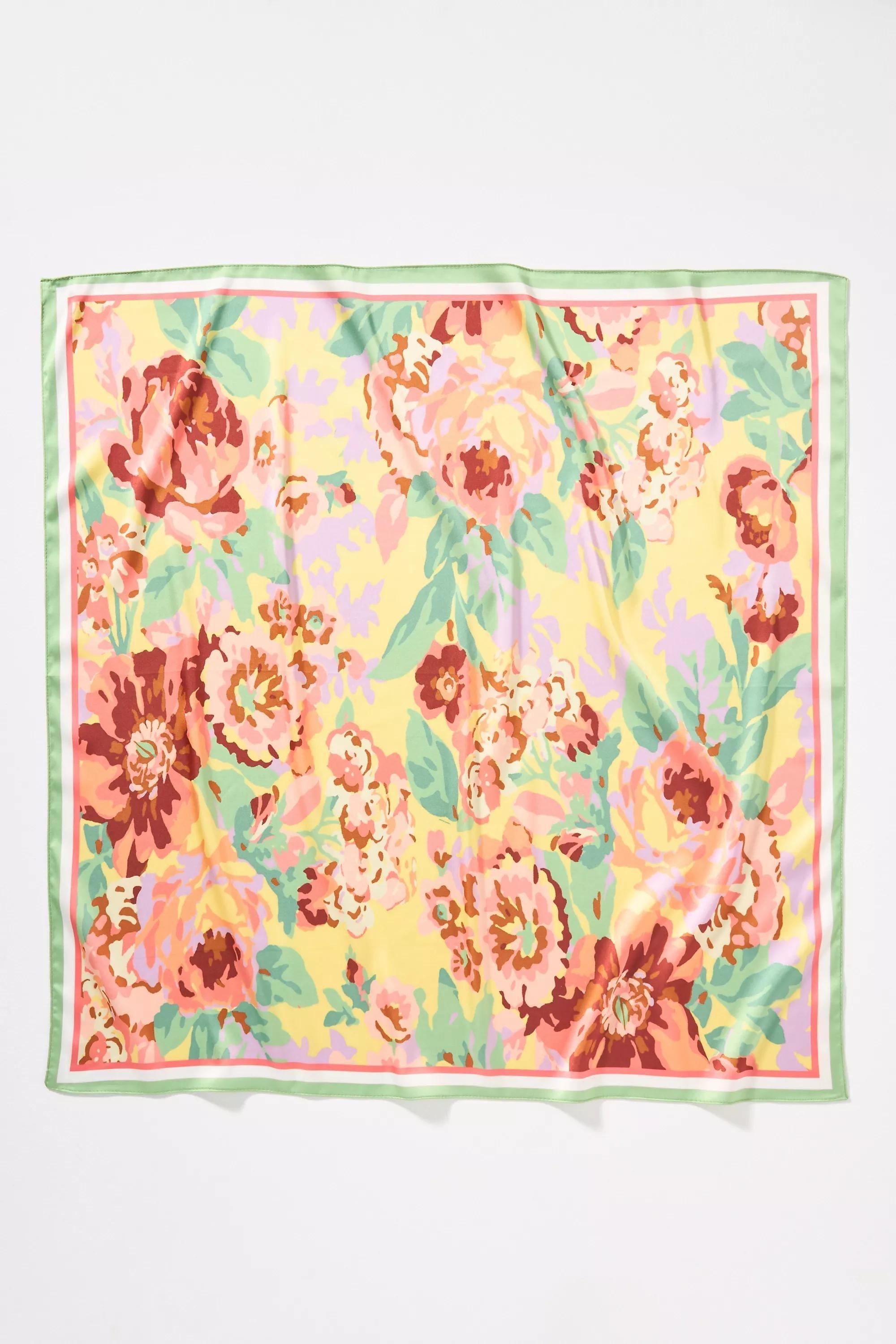 By Gardenia Floral Headscarf, Red, A501_0085, large image number 2