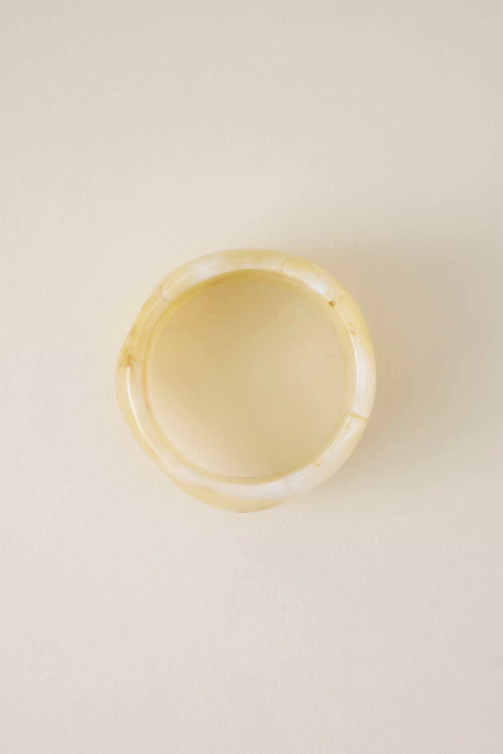 Chunky Resin Bangle Bracelet, Cream, A501_0012, large image number 1