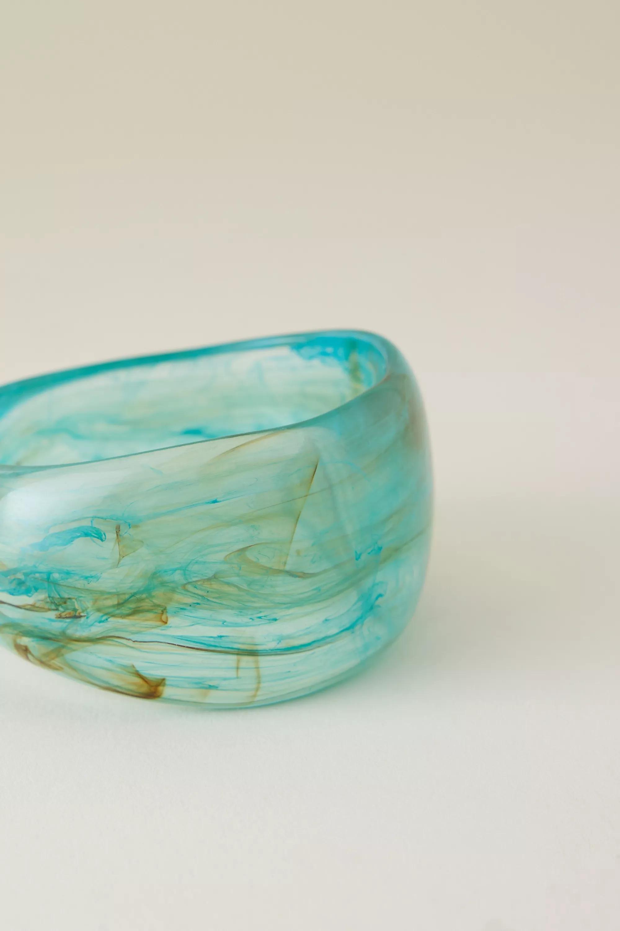 Chunky Resin Bangle Bracelet, Green, A501_0030, large image number 1