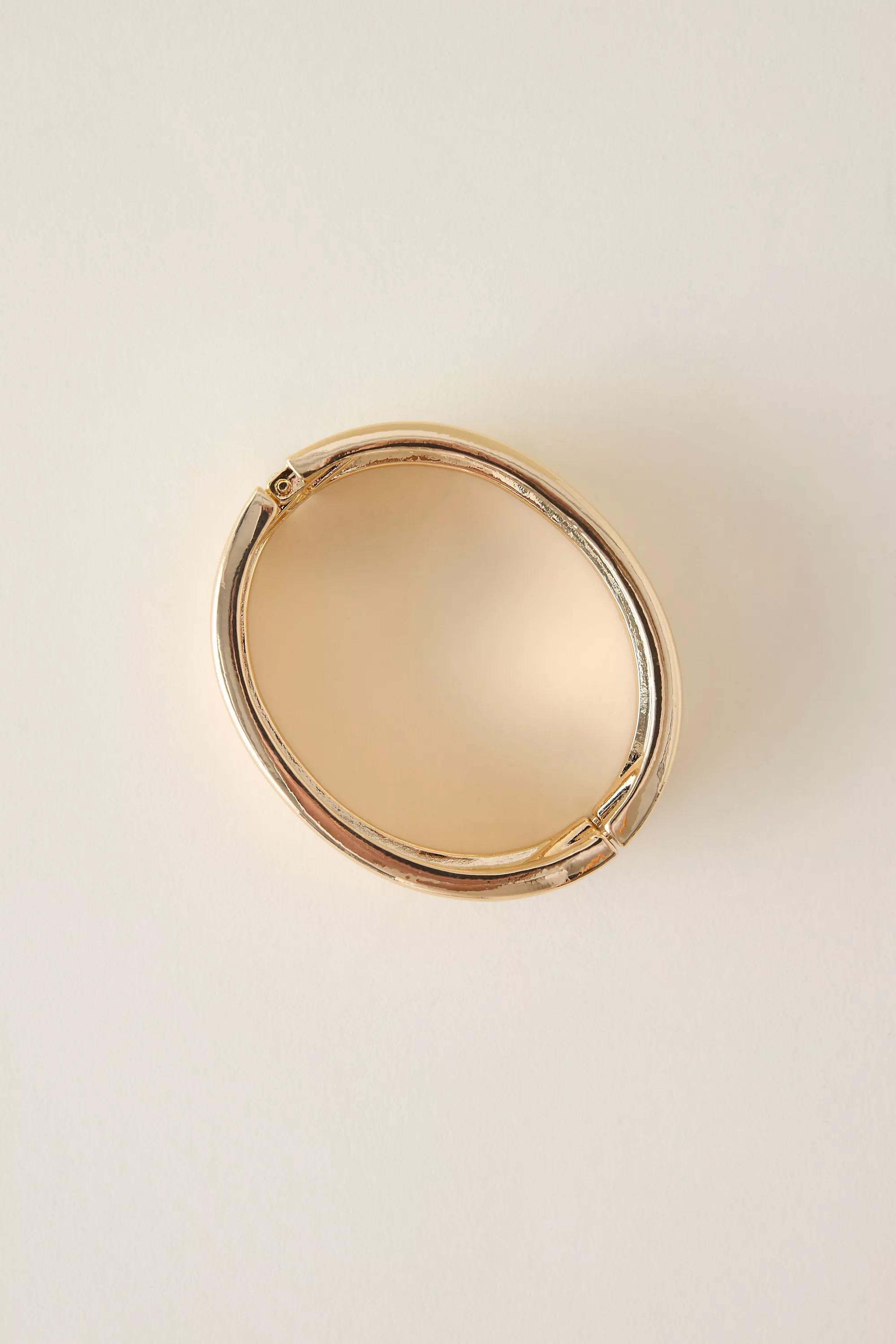 Chunky Ridge Cuff Bracelet, Gold, A501_0070, large image number 4
