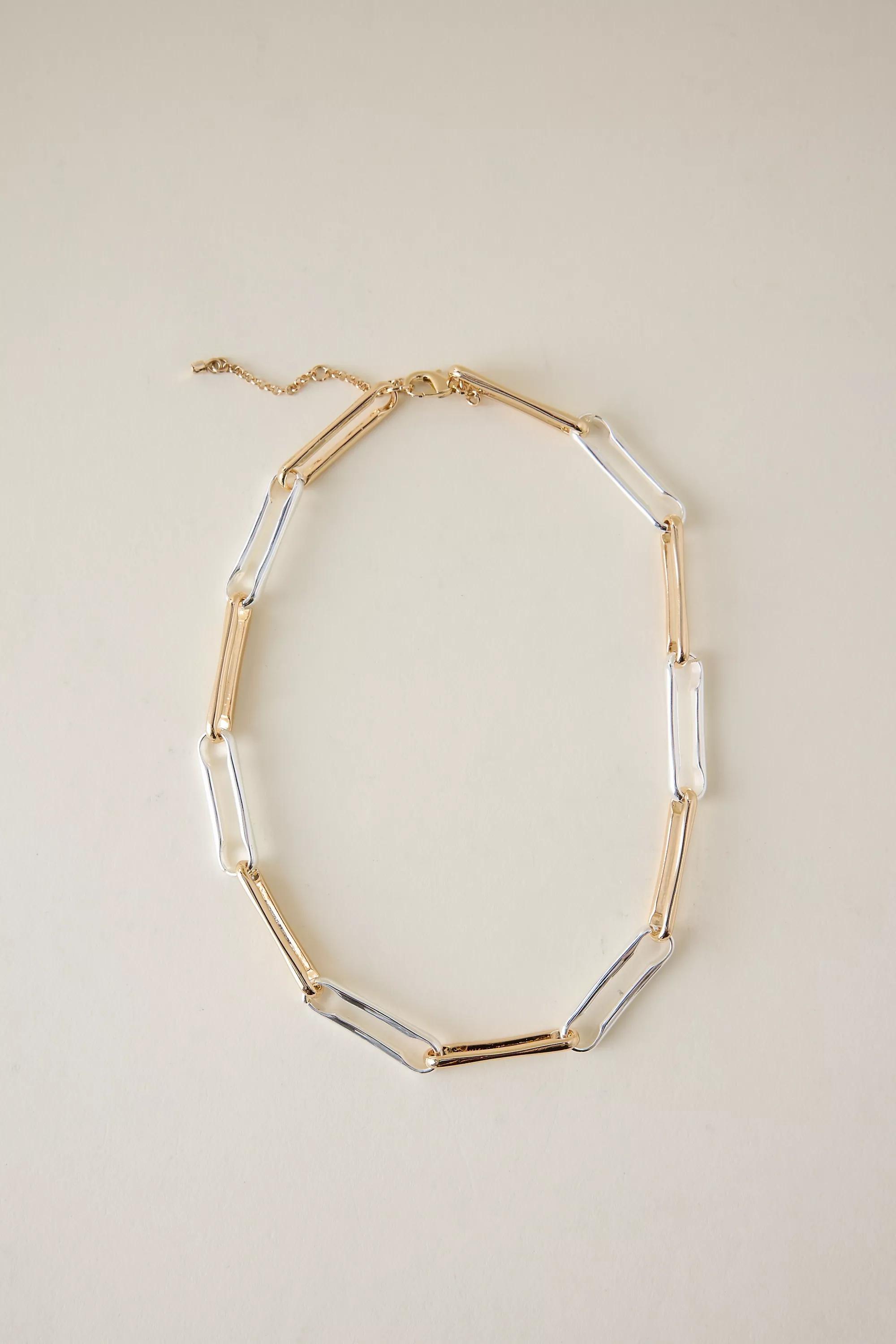 Mixed Metal Chain Bracelet, Multicolour, A501_0000, large image number 0
