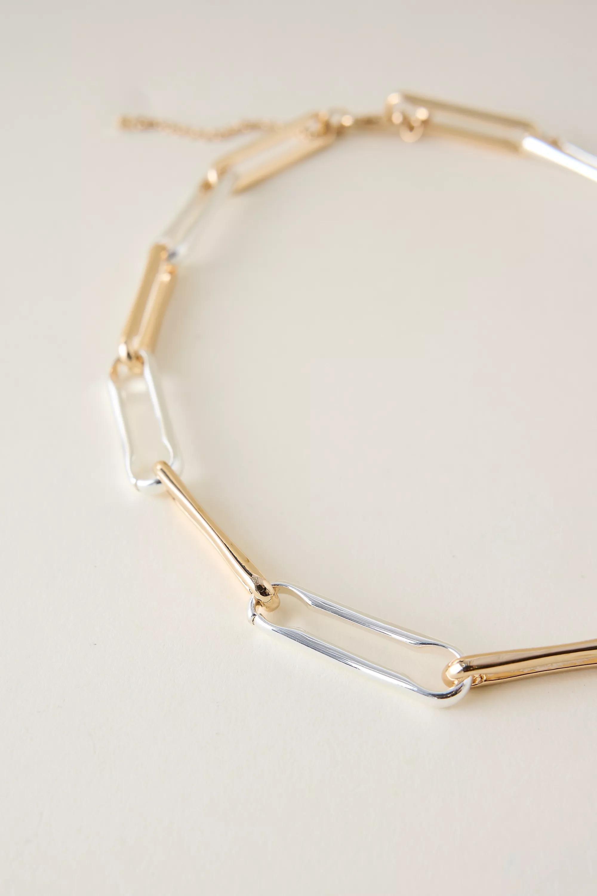 Mixed Metal Chain Bracelet, Multicolour, A501_0000, large image number 2