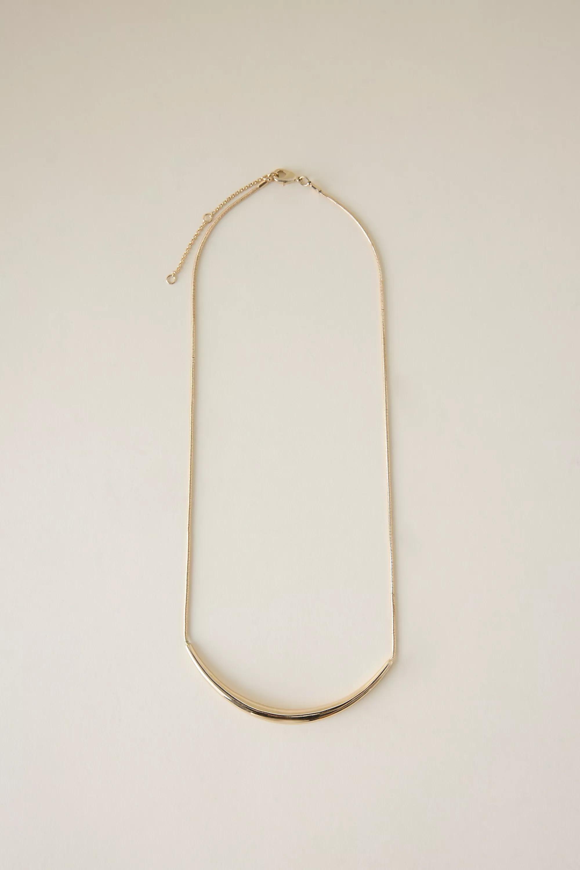 Structured Collar Necklace, Gold, A501_0070, large image number 1