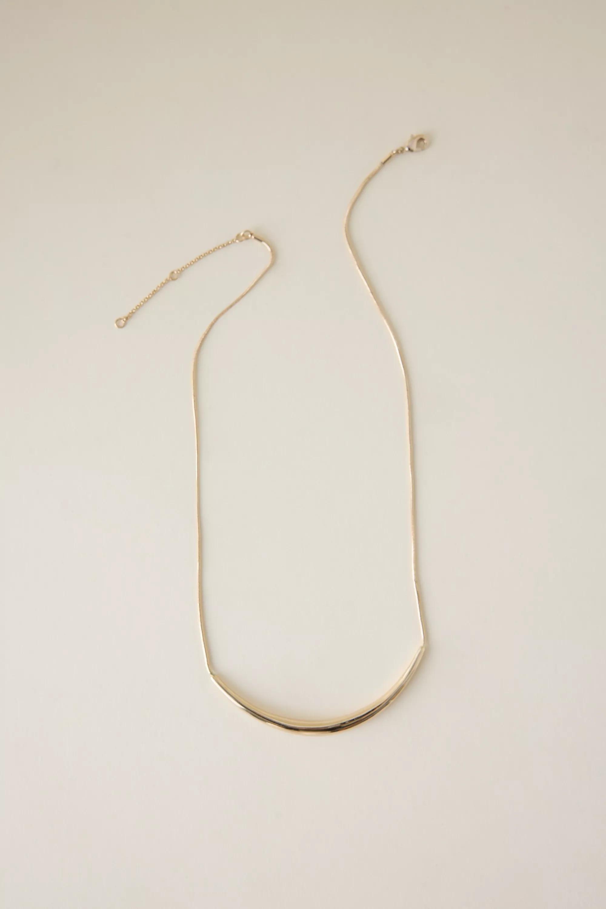 Structured Collar Necklace, Gold, A501_0070, large image number 4