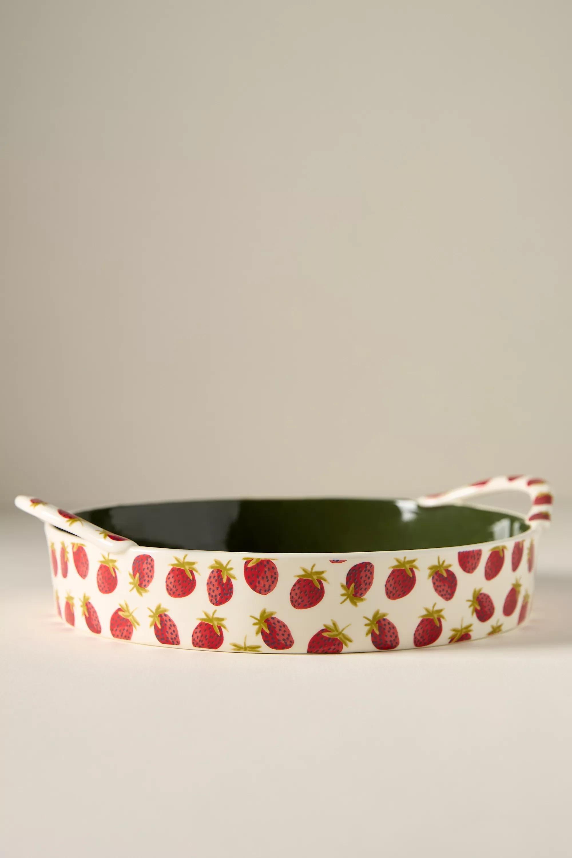 Icon Handpainted Stoneware Pie Dish, Red, A501_0060, large image number 2