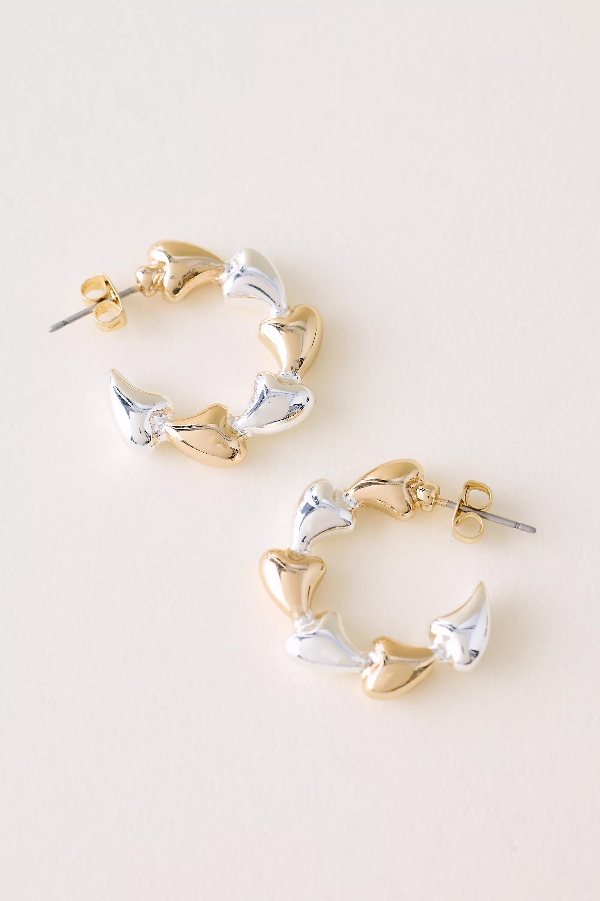 ASSORT Mixed Metal Hoop Earrings, A501_0000, large image number 0