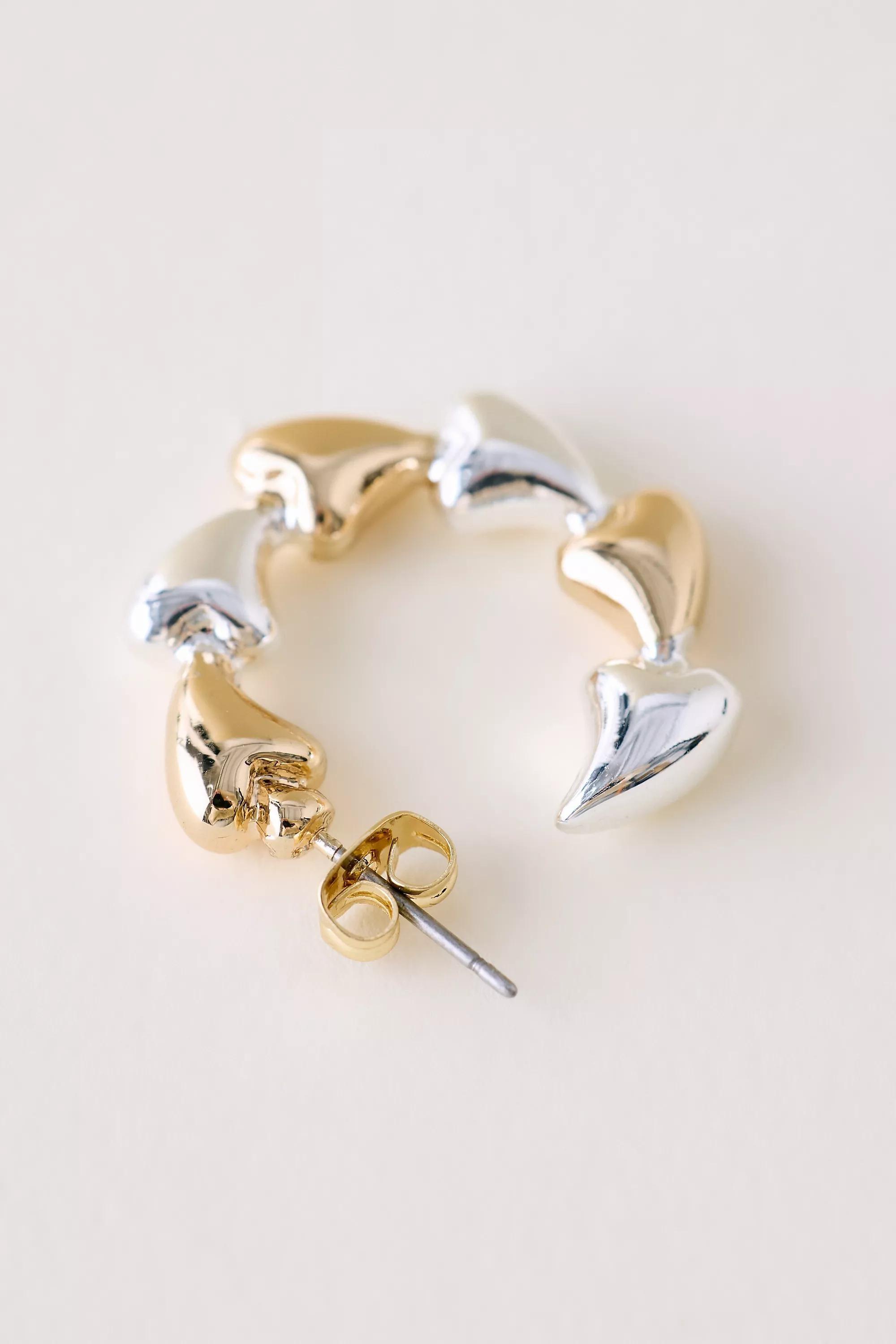 ASSORT Mixed Metal Hoop Earrings, A501_0000, large image number 1