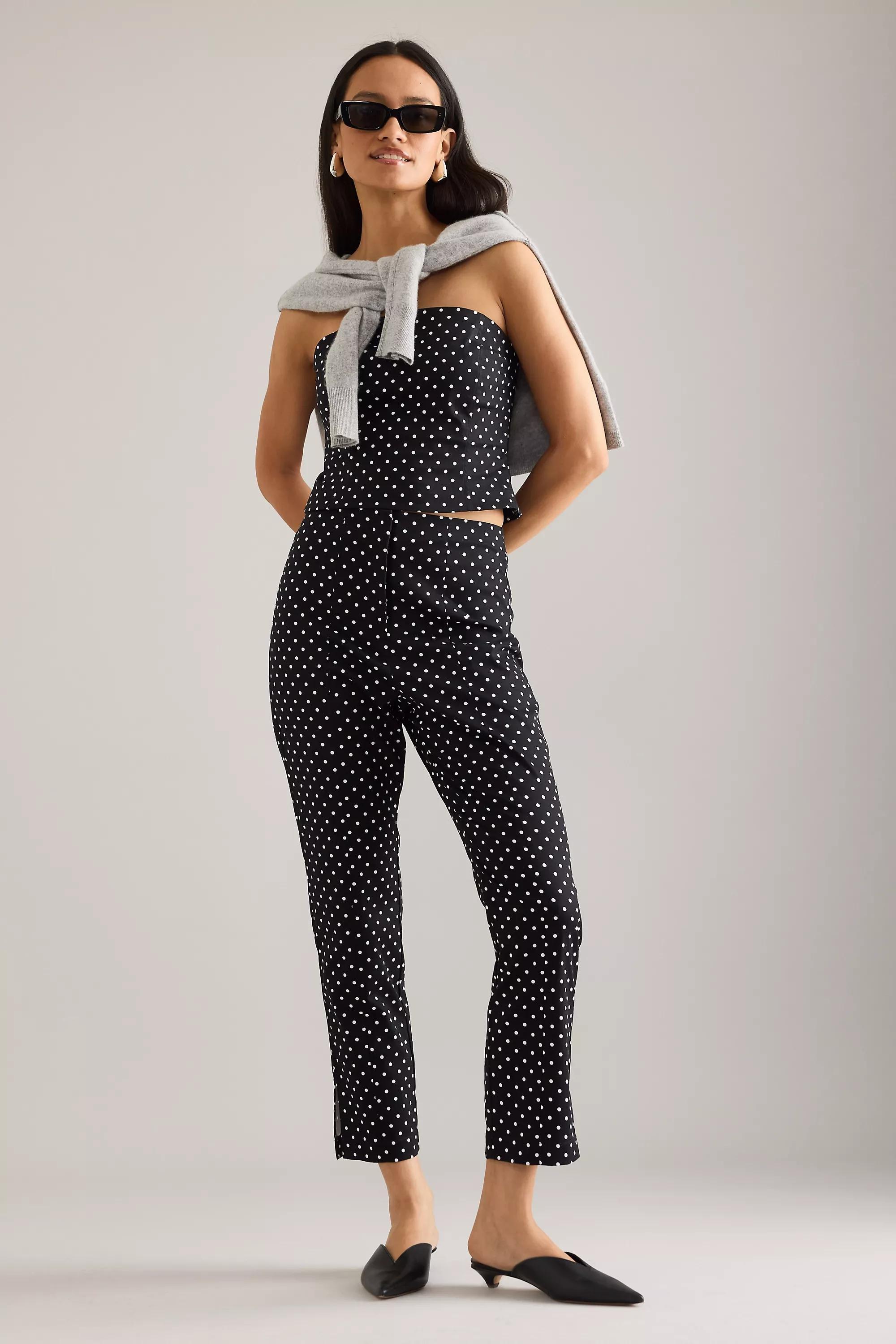 BLACK & WHITE By Anthropologie Polka Dot Bandeau Top, , large image number 2