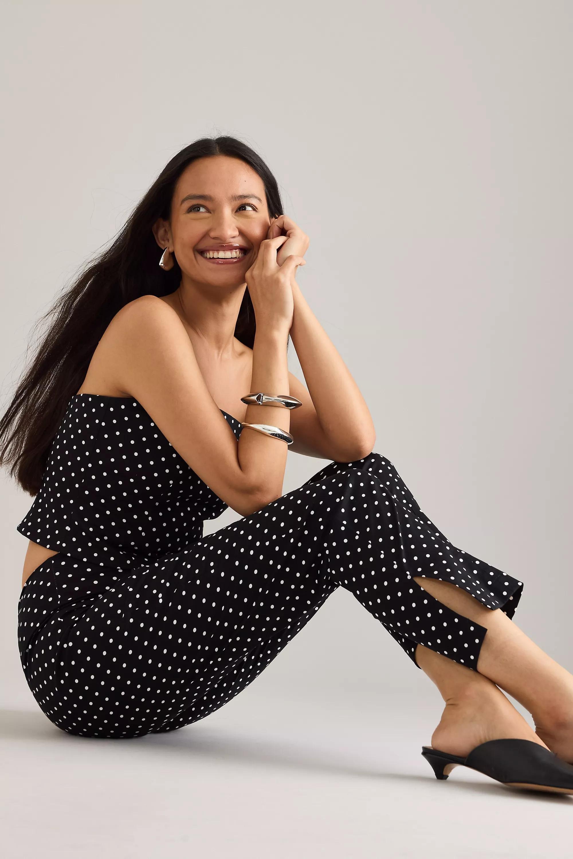 BLACK & WHITE By Anthropologie Polka Dot Bandeau Top, , large image number 5