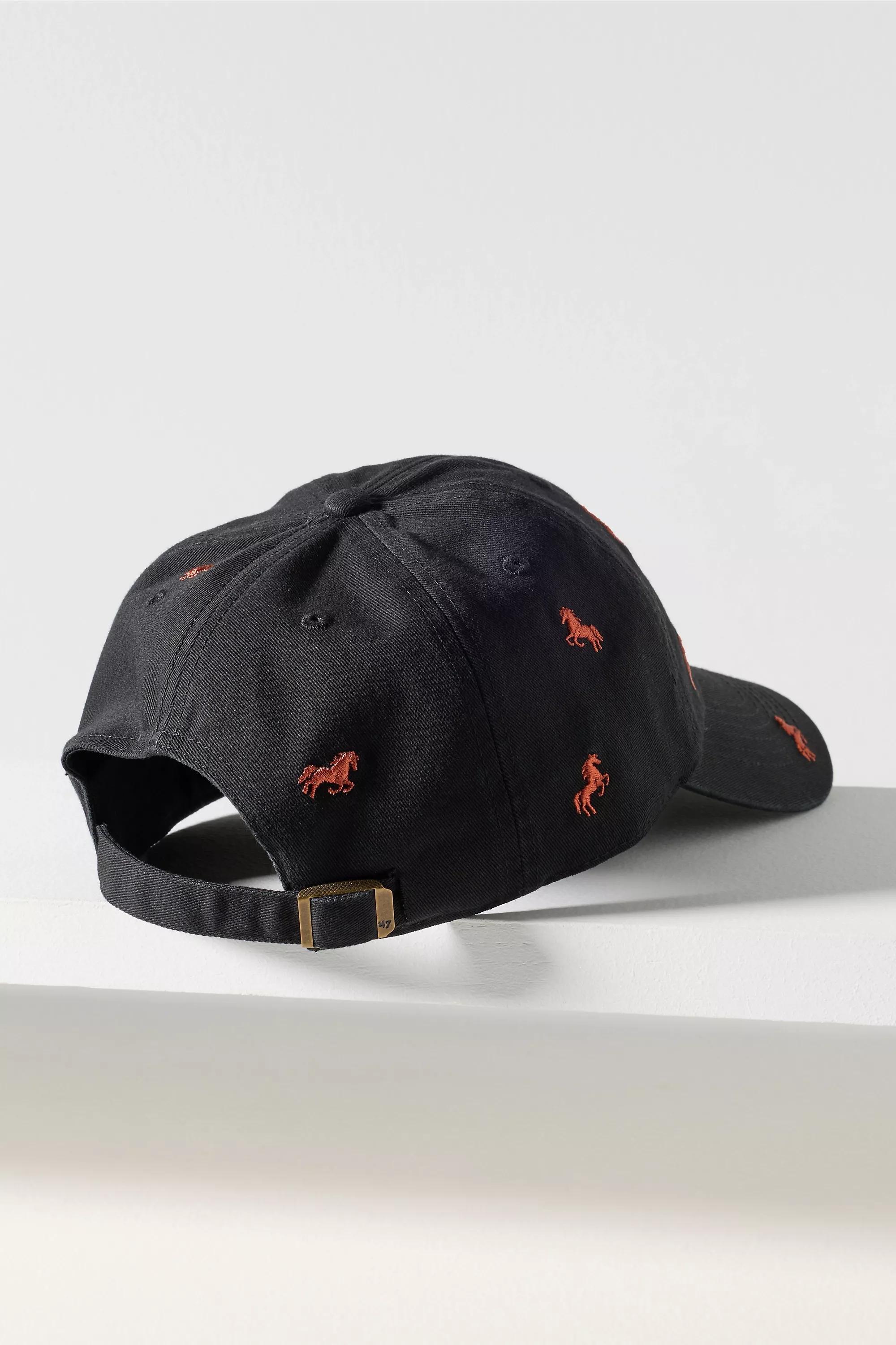 47 Embroidered Animals Baseball Cap, Black, A501_0001, large image number 1