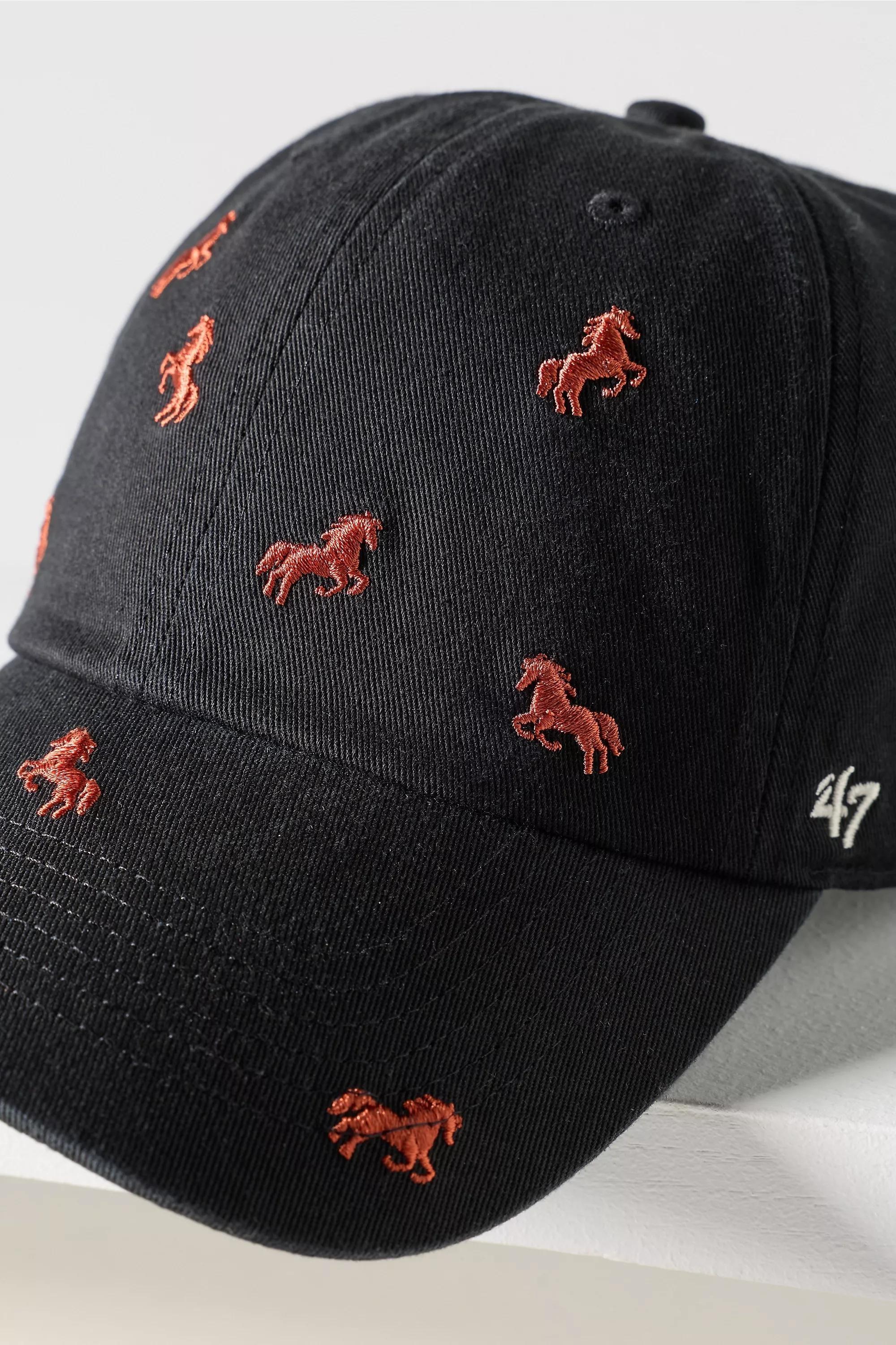 47 Embroidered Animals Baseball Cap, Black, A501_0001, large image number 2