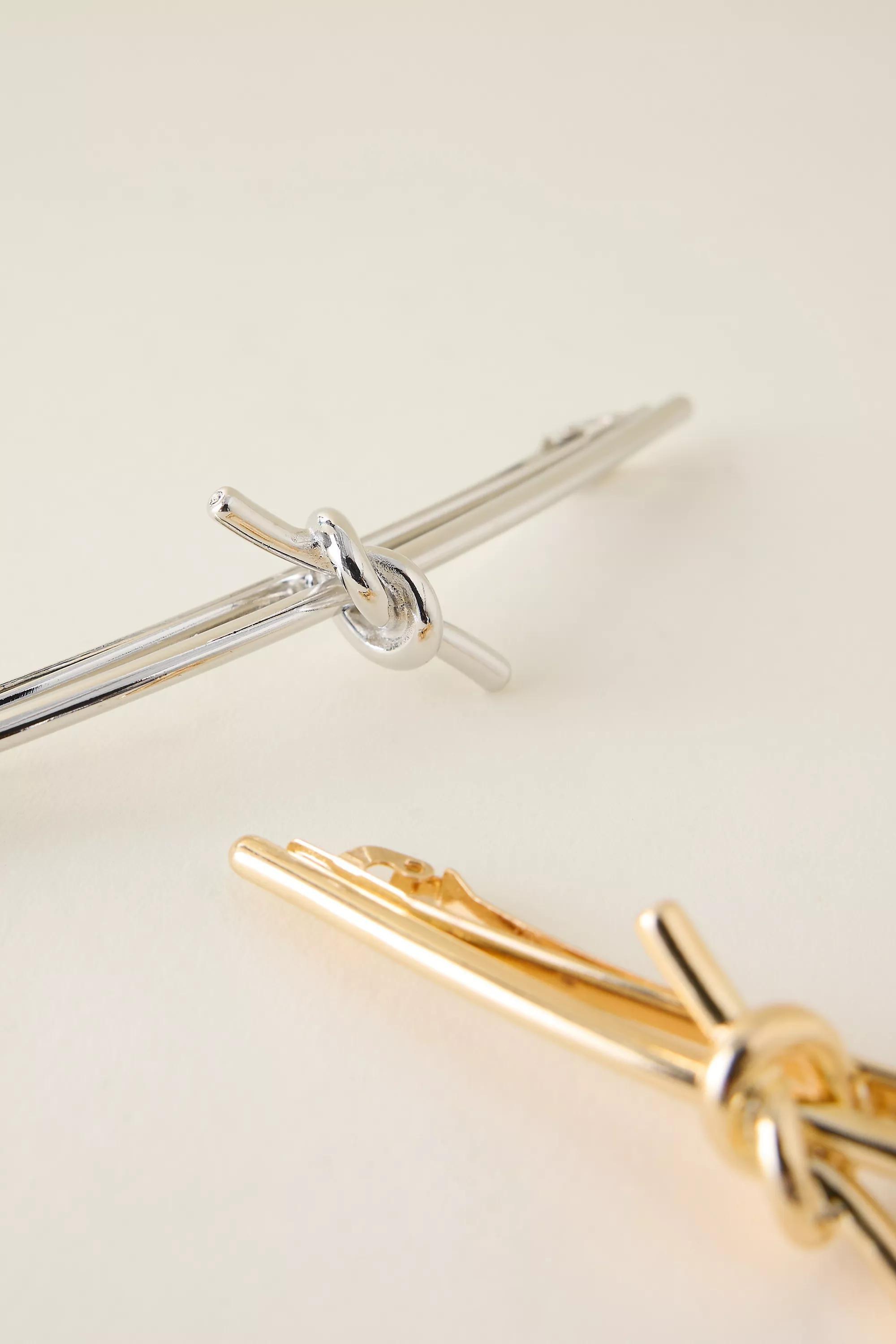 Mixed Metal Chain Barrette Hair Clips, Set Of 2, A501_0122, large image number 1