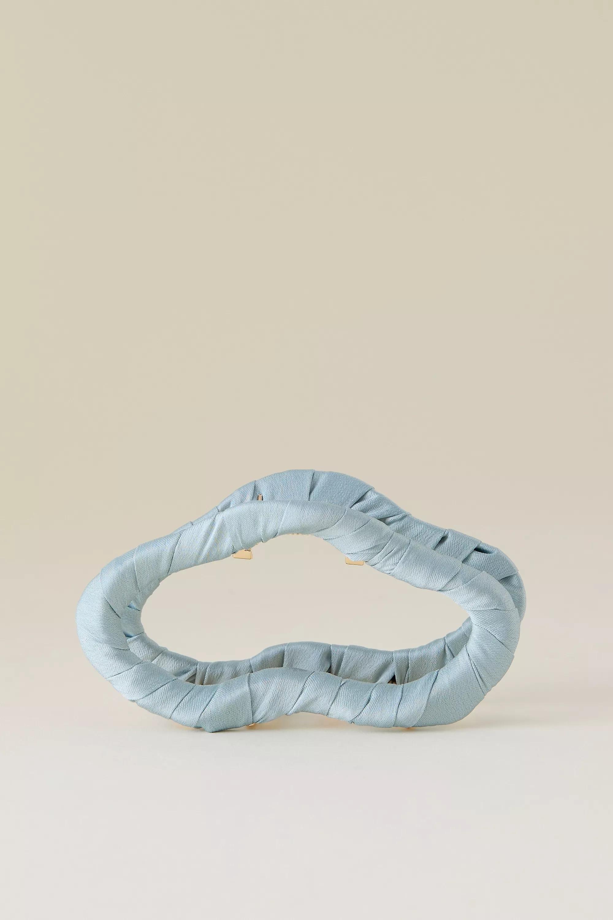 Fabric-Wrapped Hair Claw Clip, Blue, A501_0040, medium