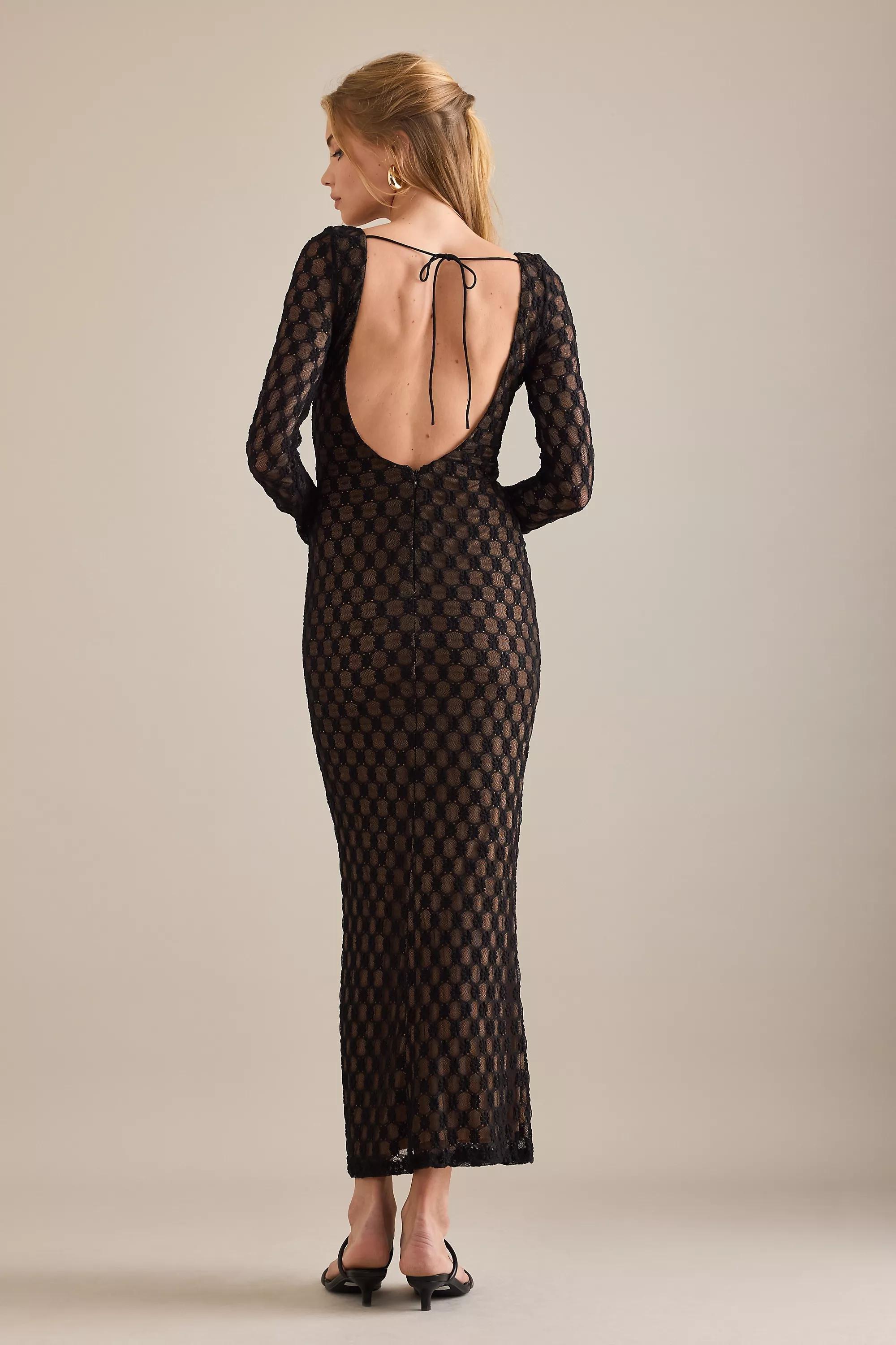 Bardot Yazmin Lace Midi Dress, Black, A501_0001, large image number 1
