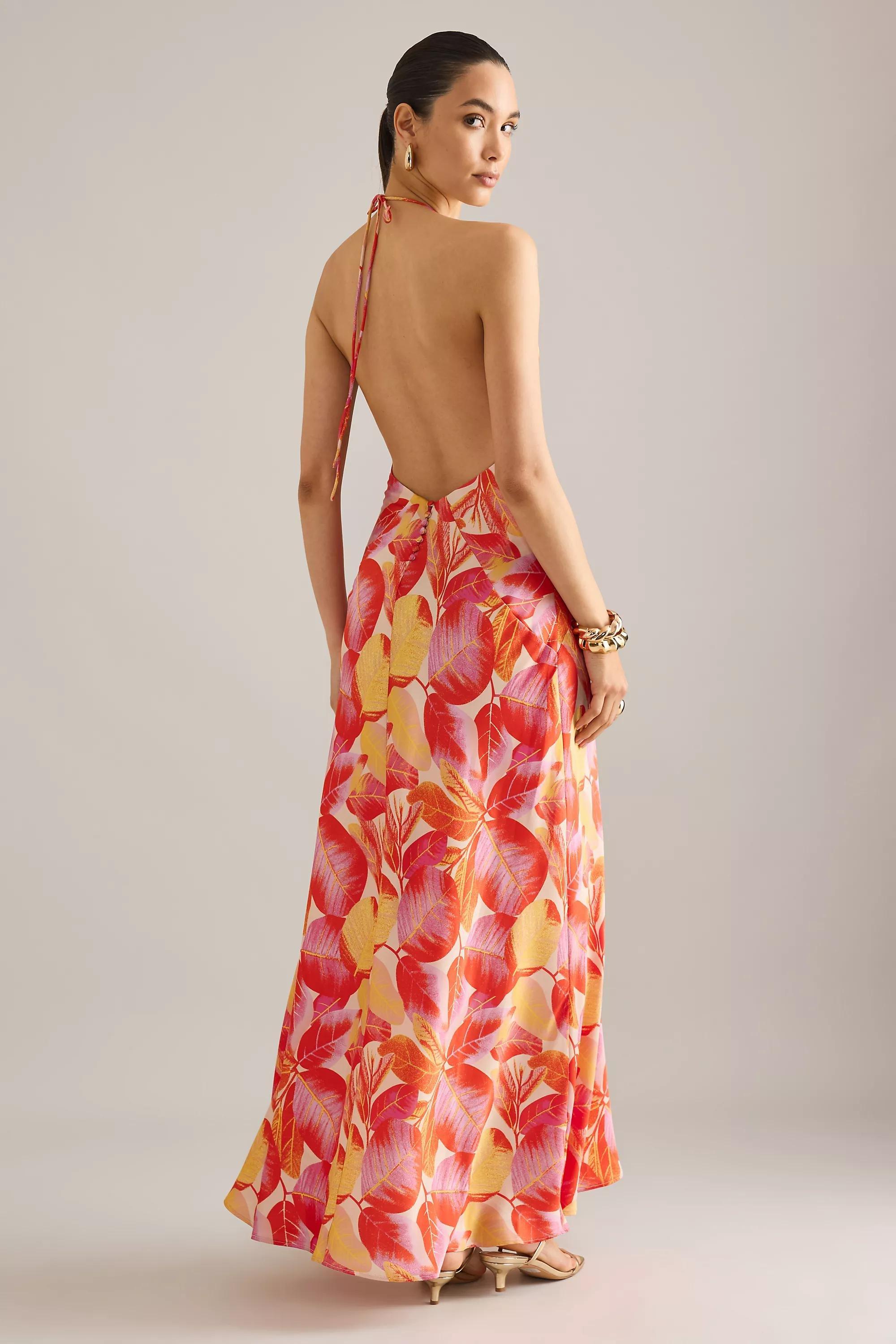 Bardot Yve Halter Maxi Dress, Multicolour, A501_0068, large image number 1
