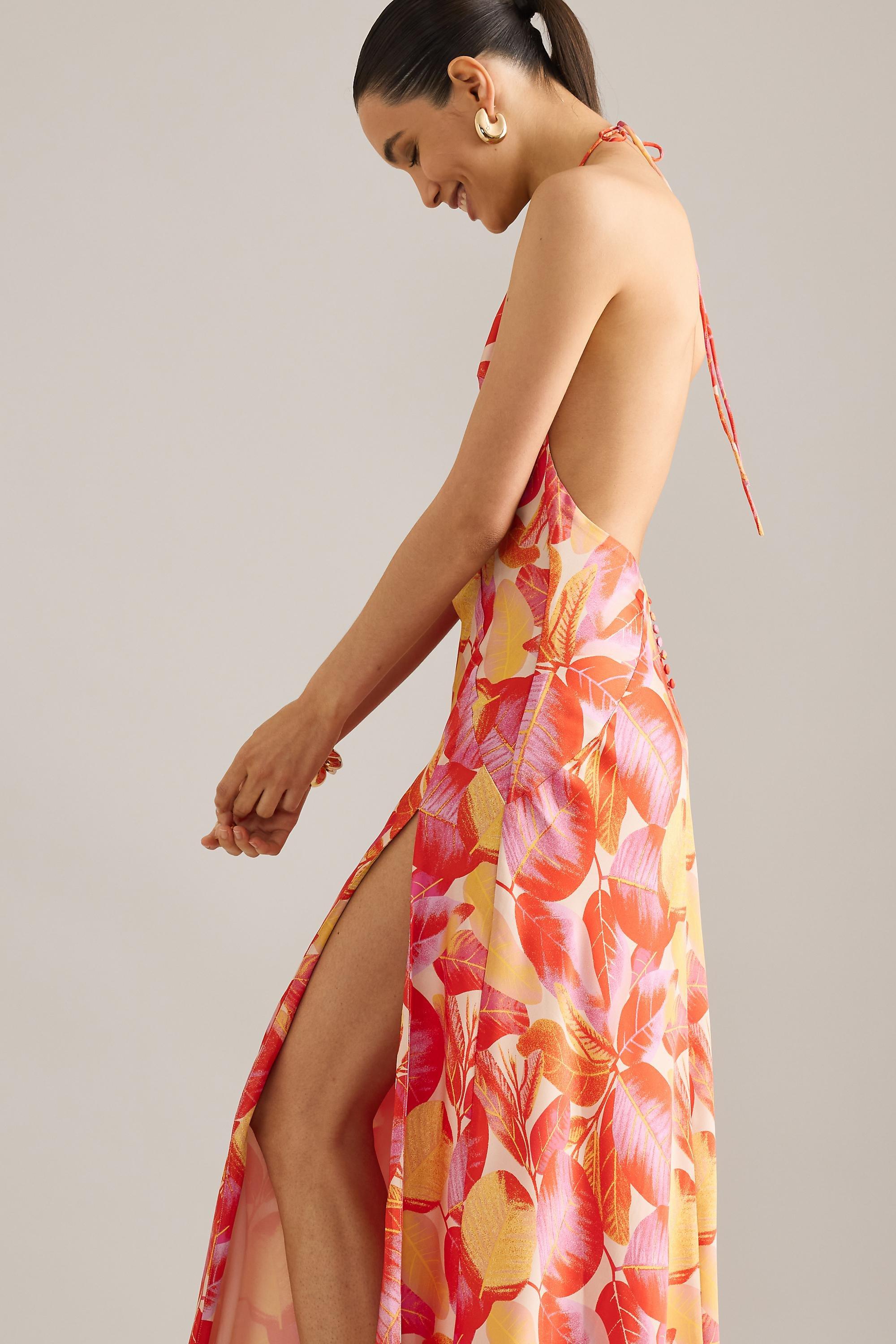 Bardot Yve Halter Maxi Dress, Multicolour, A501_0068, large image number 2