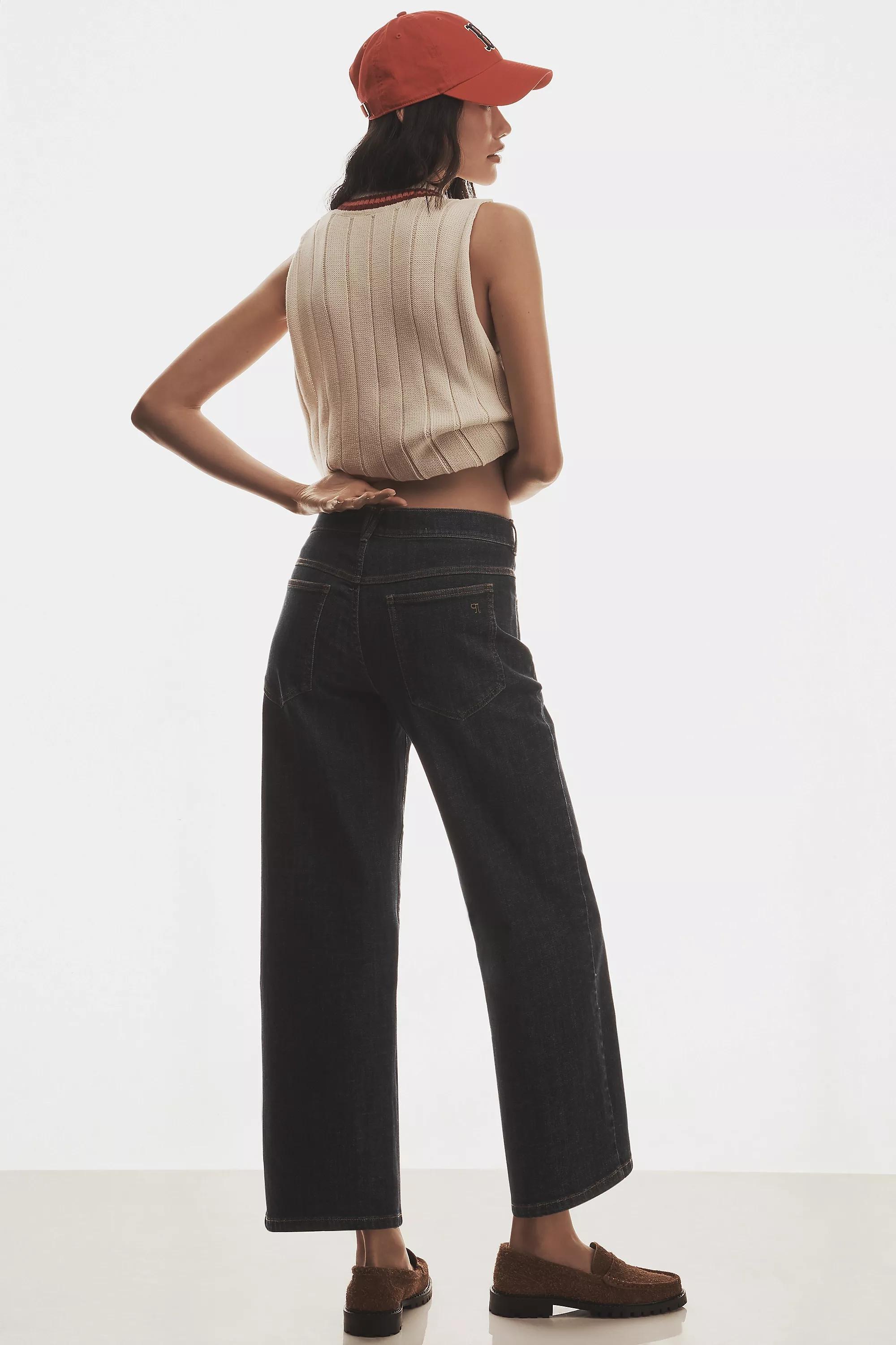 By Pilcro The Edie Mid-Rise Straight-Leg Jeans, Blue, A501_0093, large image number 1