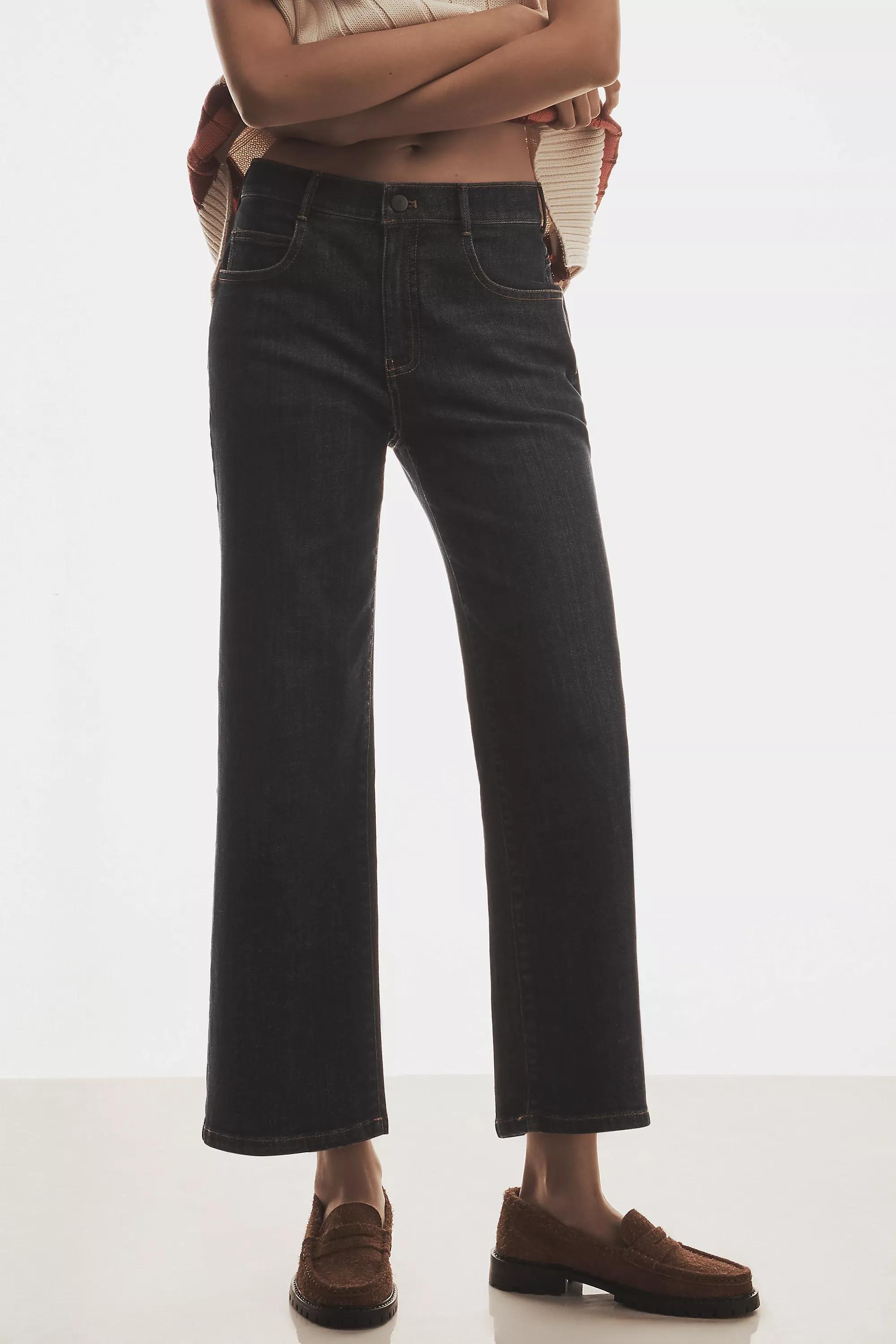 By Pilcro The Edie Mid-Rise Straight-Leg Jeans, Blue, A501_0093, large image number 2
