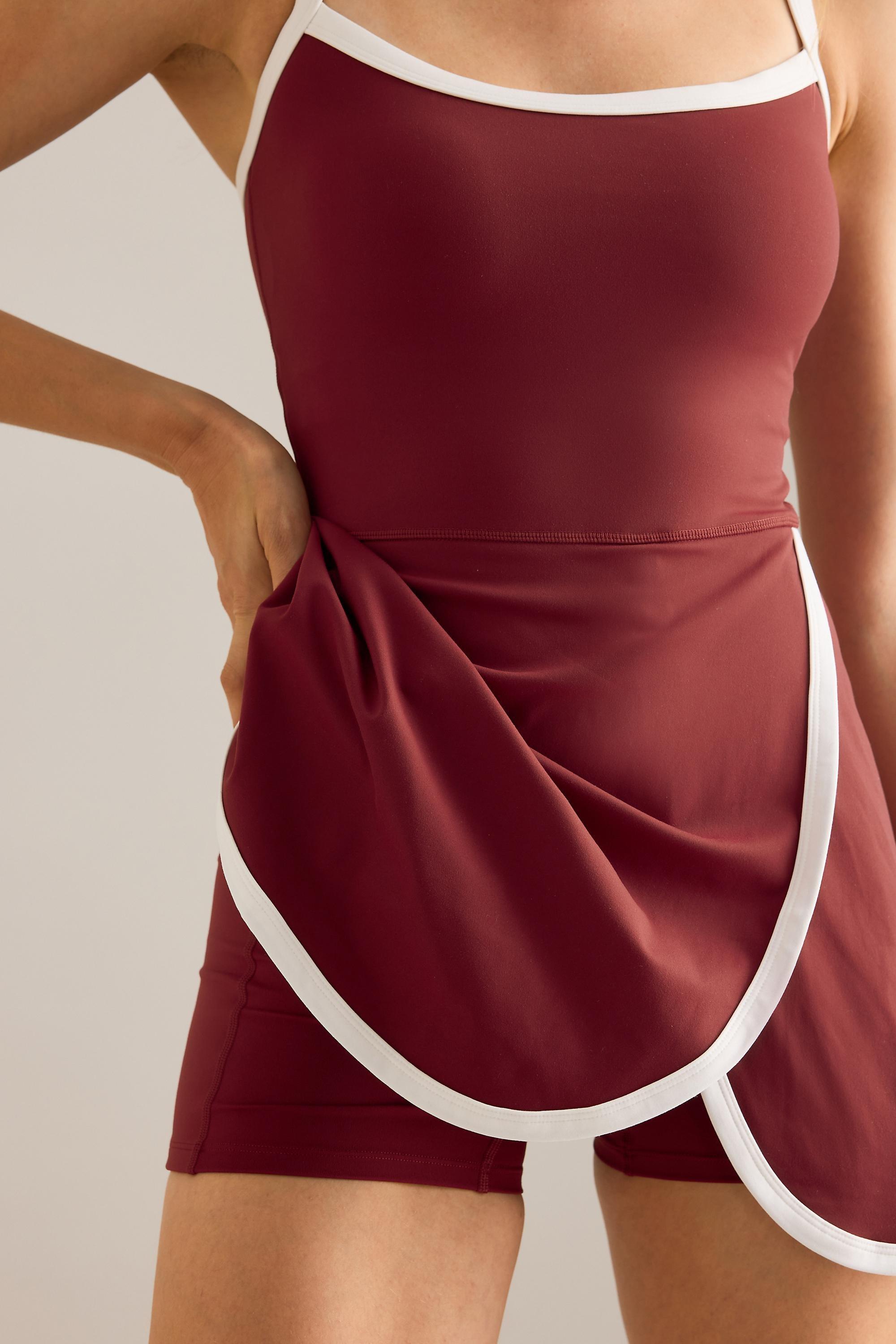 Tala Wrap Tennis Dress Maroon, A501_0061, large image number 2