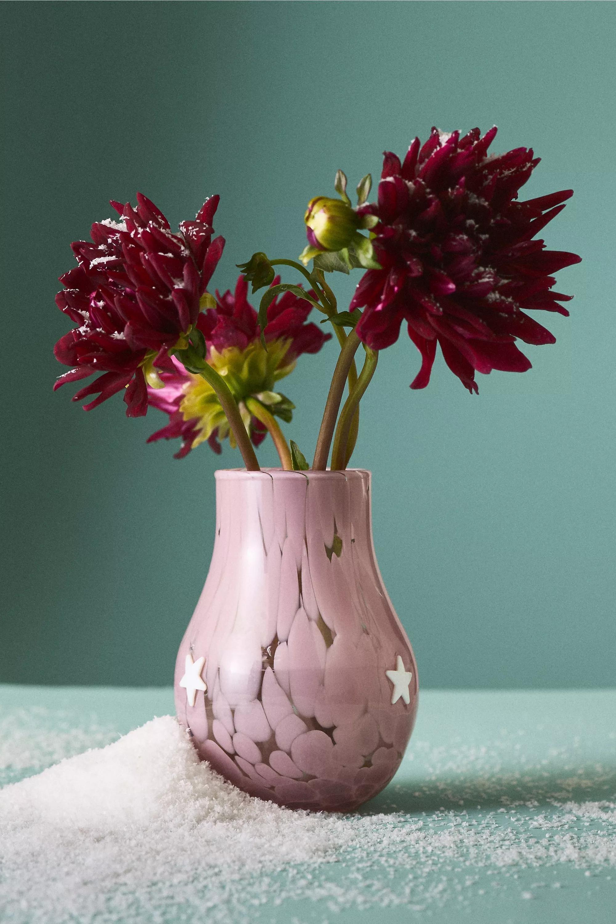 Nesting With Grace Icon Confetti Glass Vase, Pink, A501_0066, medium