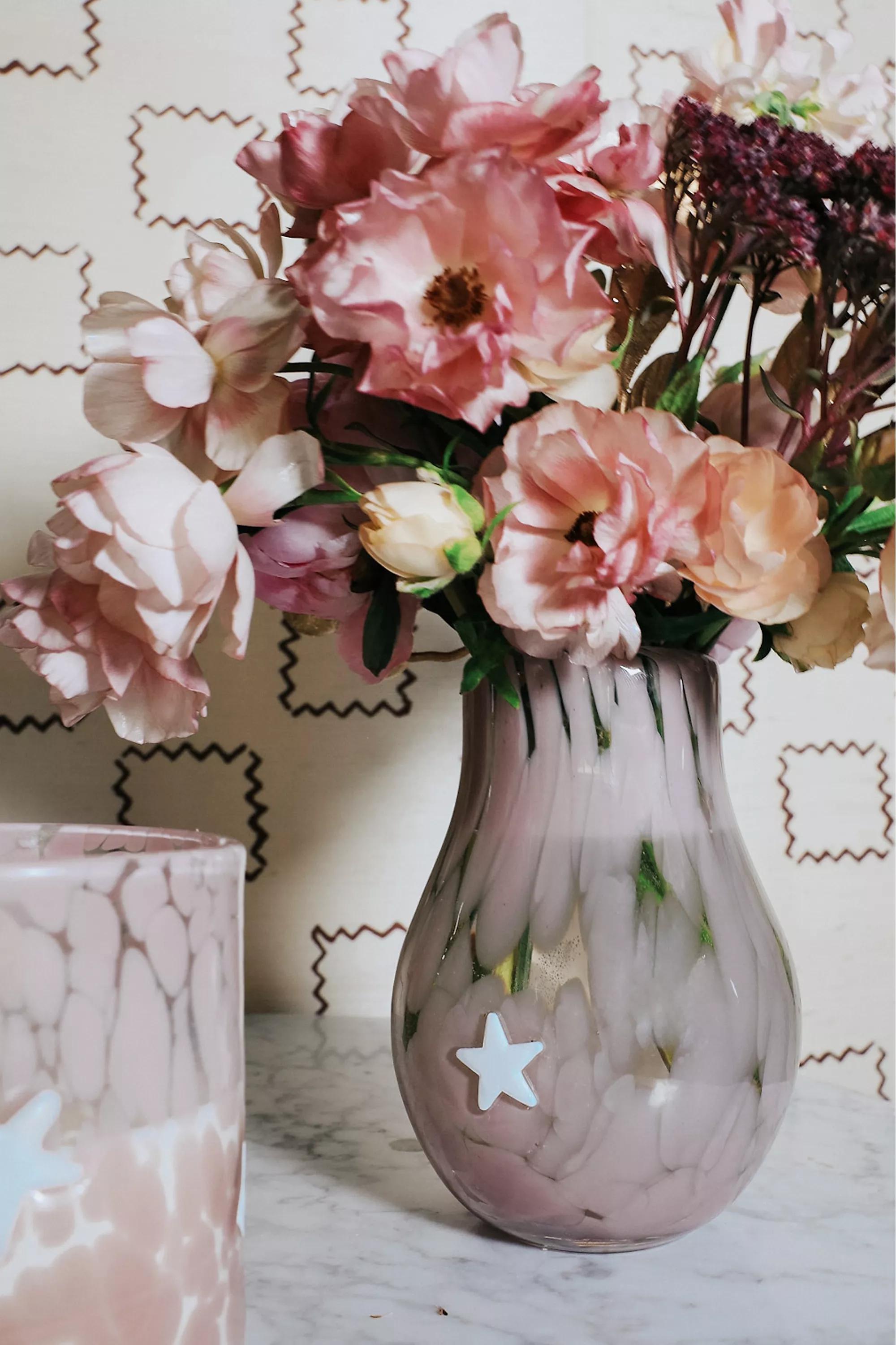 Nesting With Grace Icon Confetti Glass Vase, Pink, A501_0066, large image number 3