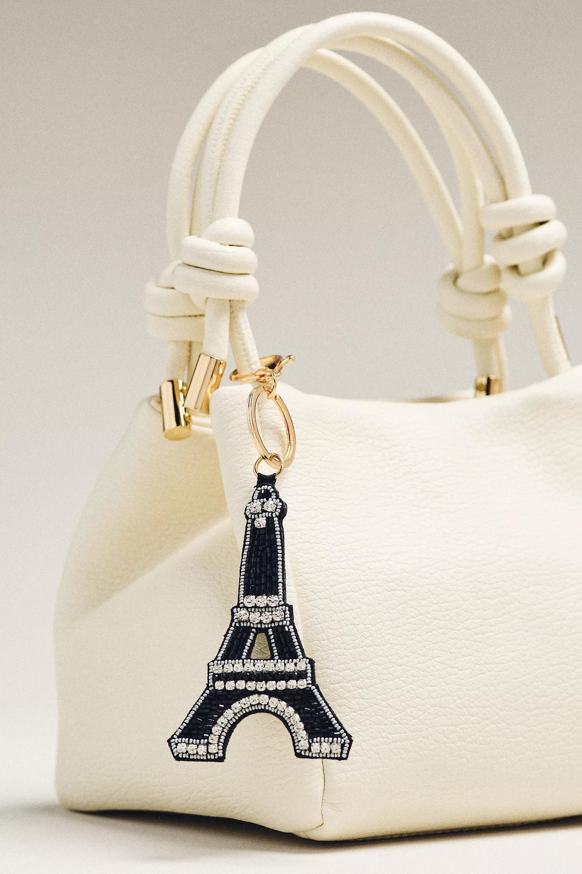 City Collection Beaded Bag Charm, Silver, A501_0007, medium
