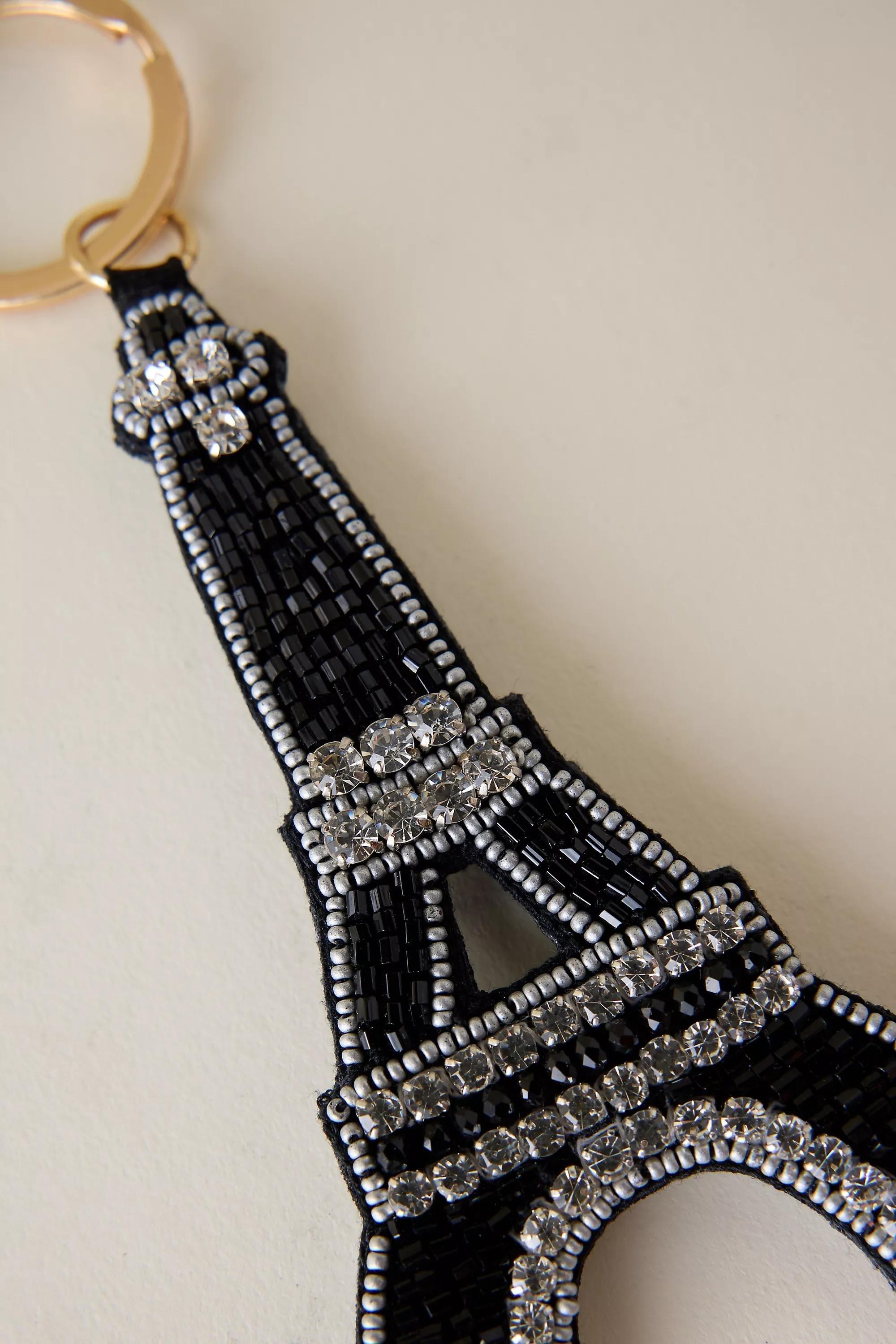 City Collection Beaded Bag Charm, Silver, A501_0007, medium