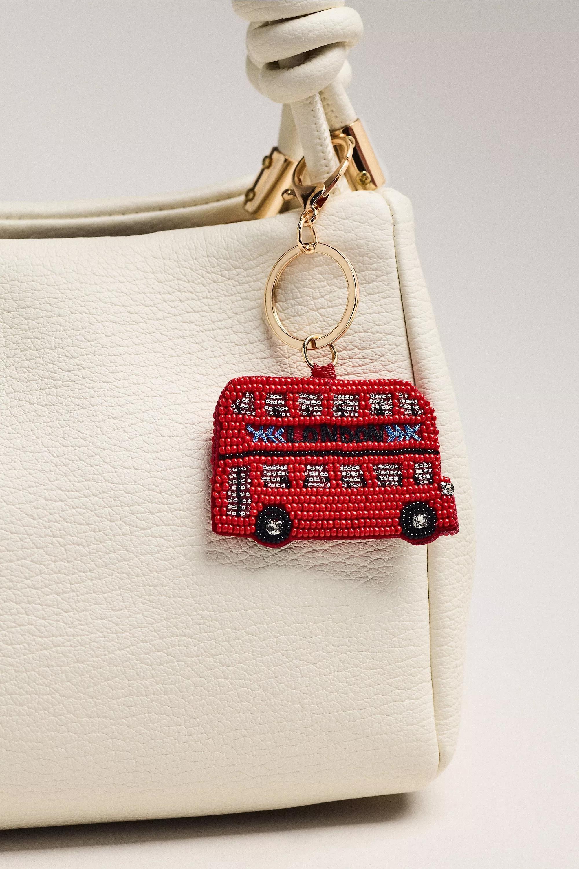 City Collection Beaded Bag Charm, Red, A501_0060, large image number 0