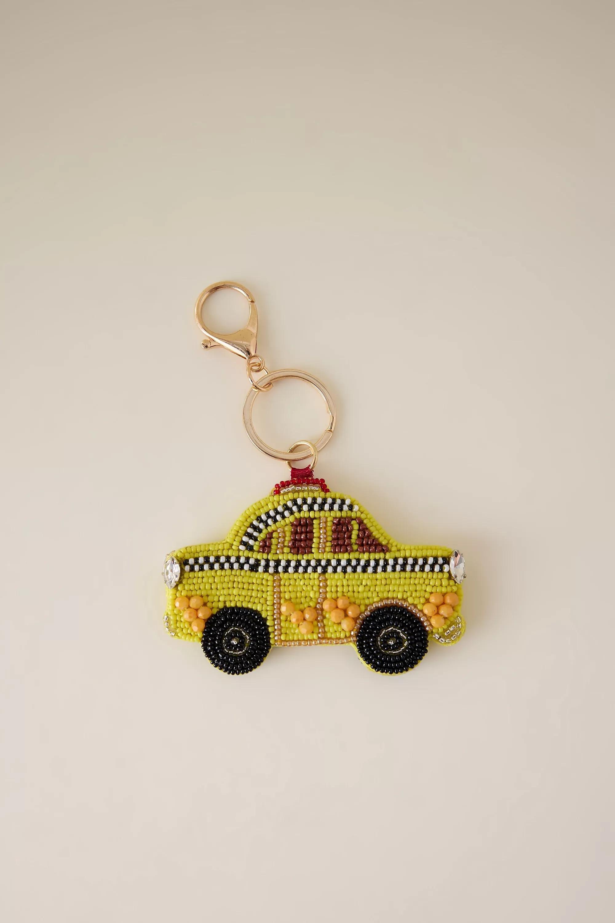 City Collection Beaded Bag Charm, Yellow, A501_0072, medium