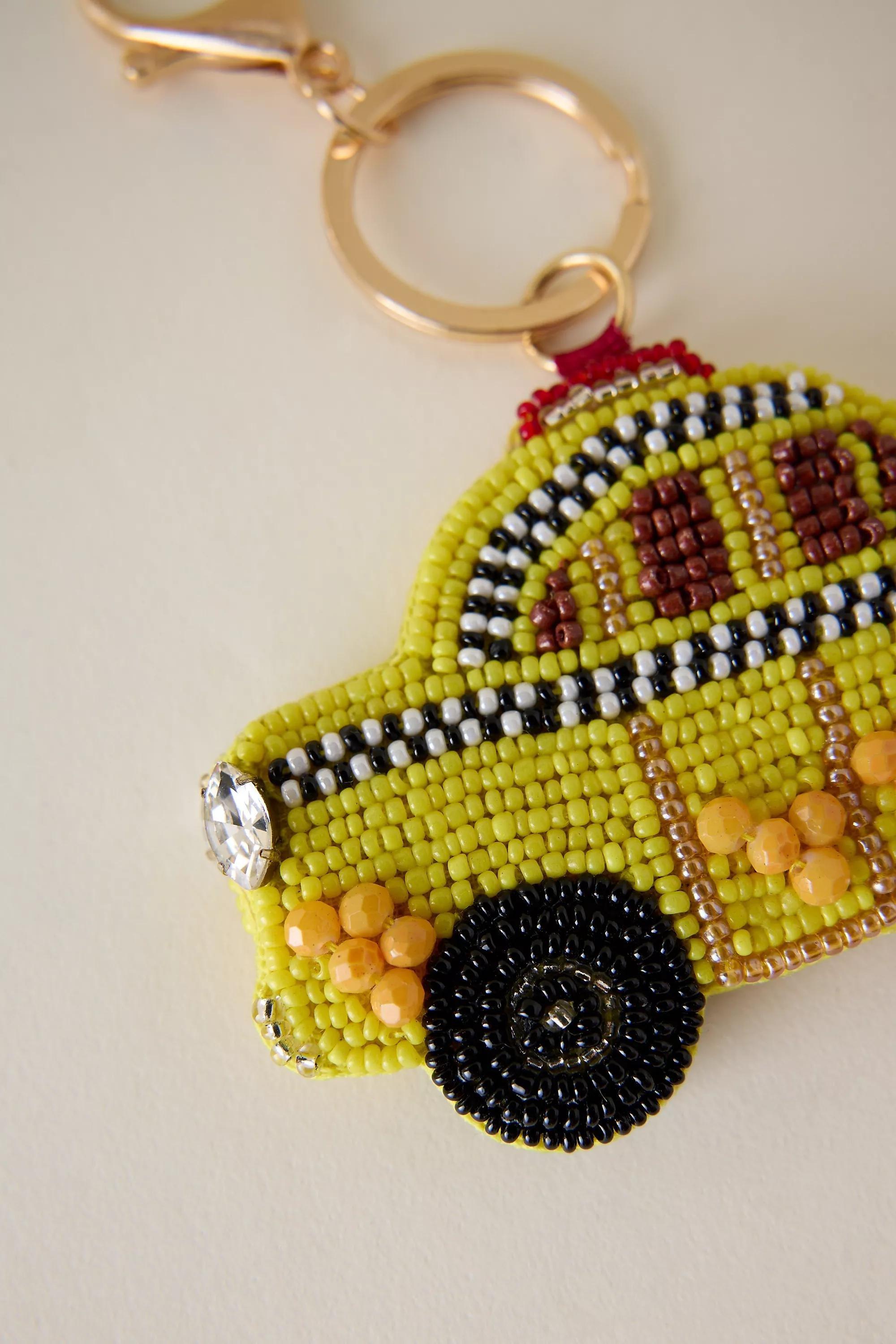 City Collection Beaded Bag Charm, Yellow, A501_0072, large image number 3