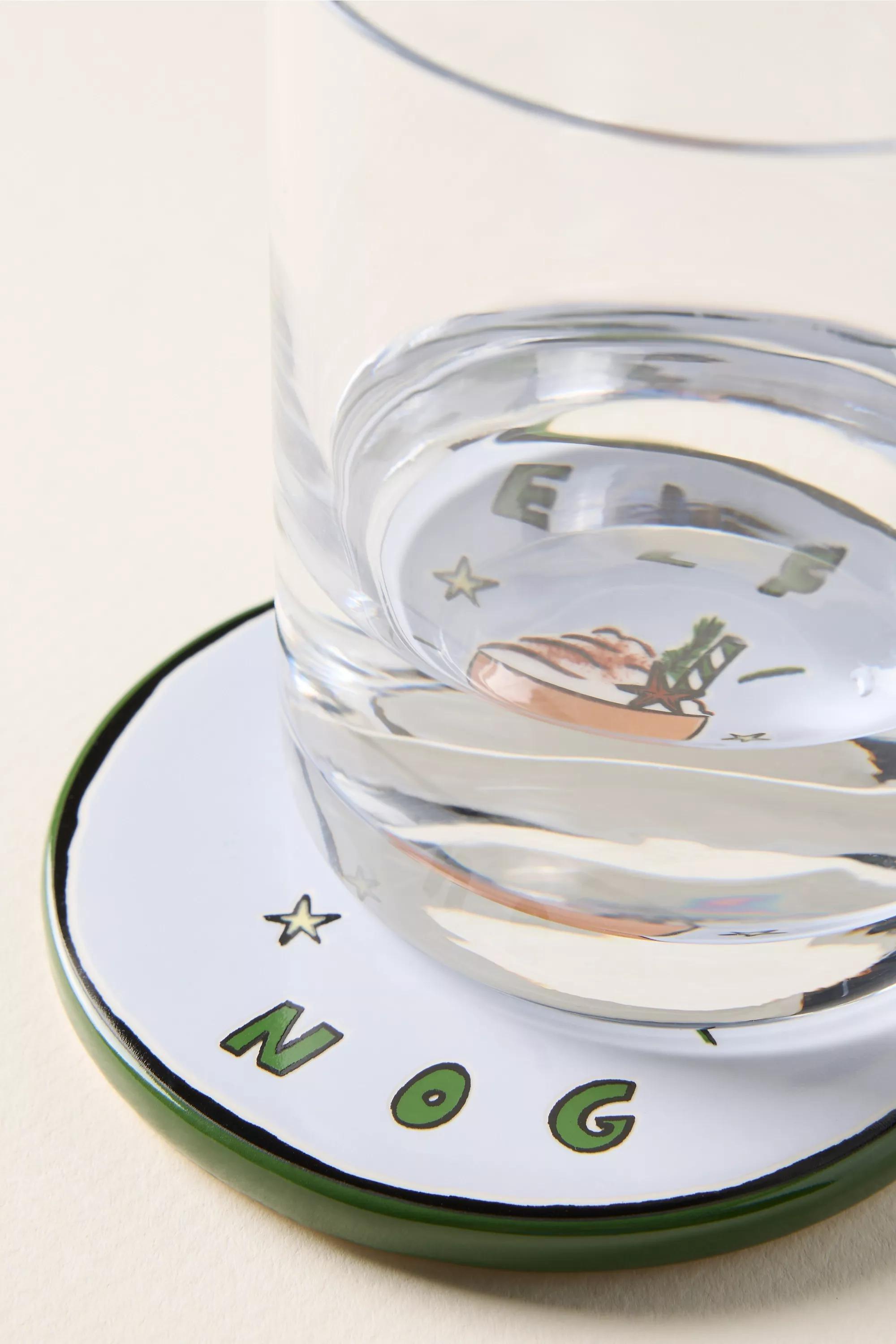 Nephthys Illustrated Nog Coaster, Blue, A501_0045, large image number 1