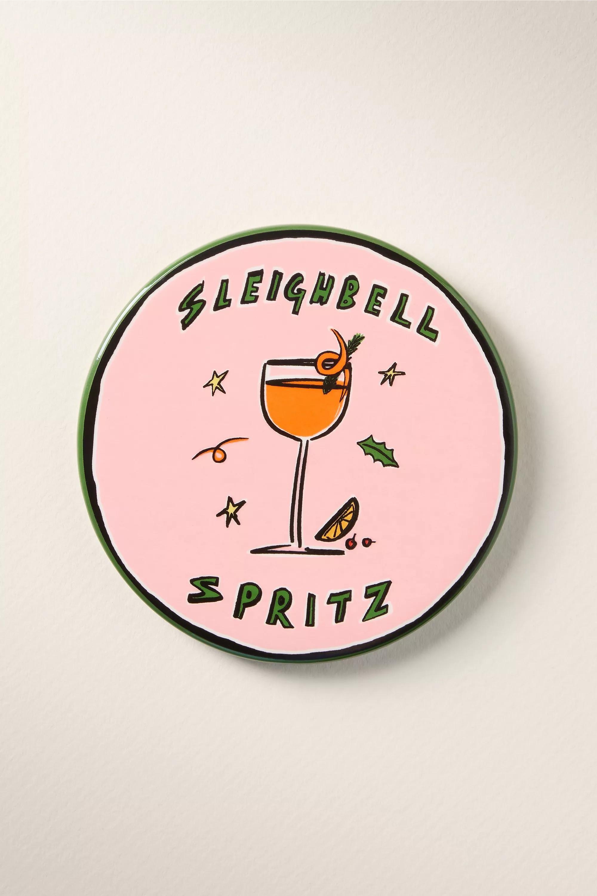 Nephthys Illustrated Nog Coaster, Pink, Pink, large image number 0