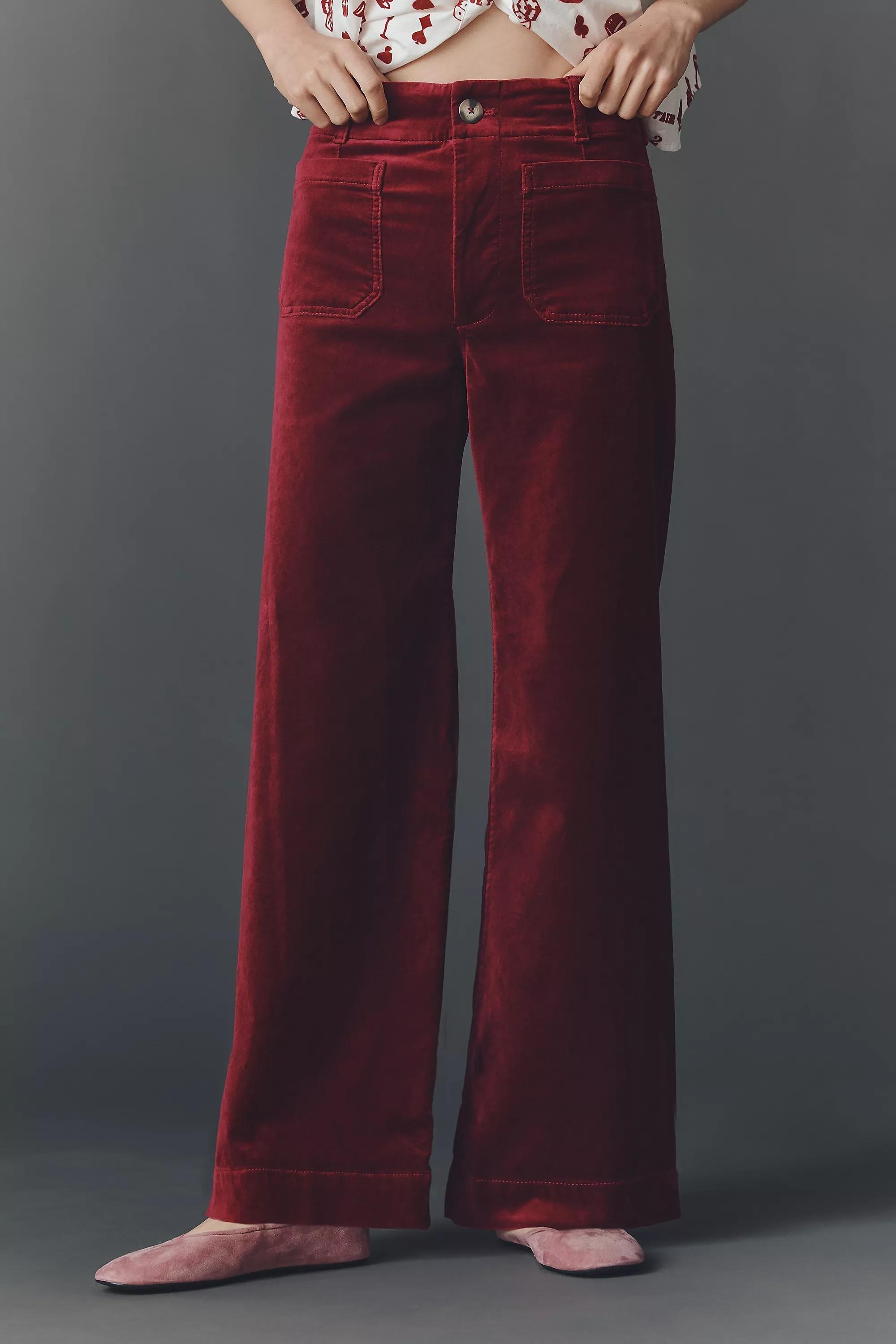 By Maeve Full-Length Vet Trousers, Red, A501_0062, large image number 3