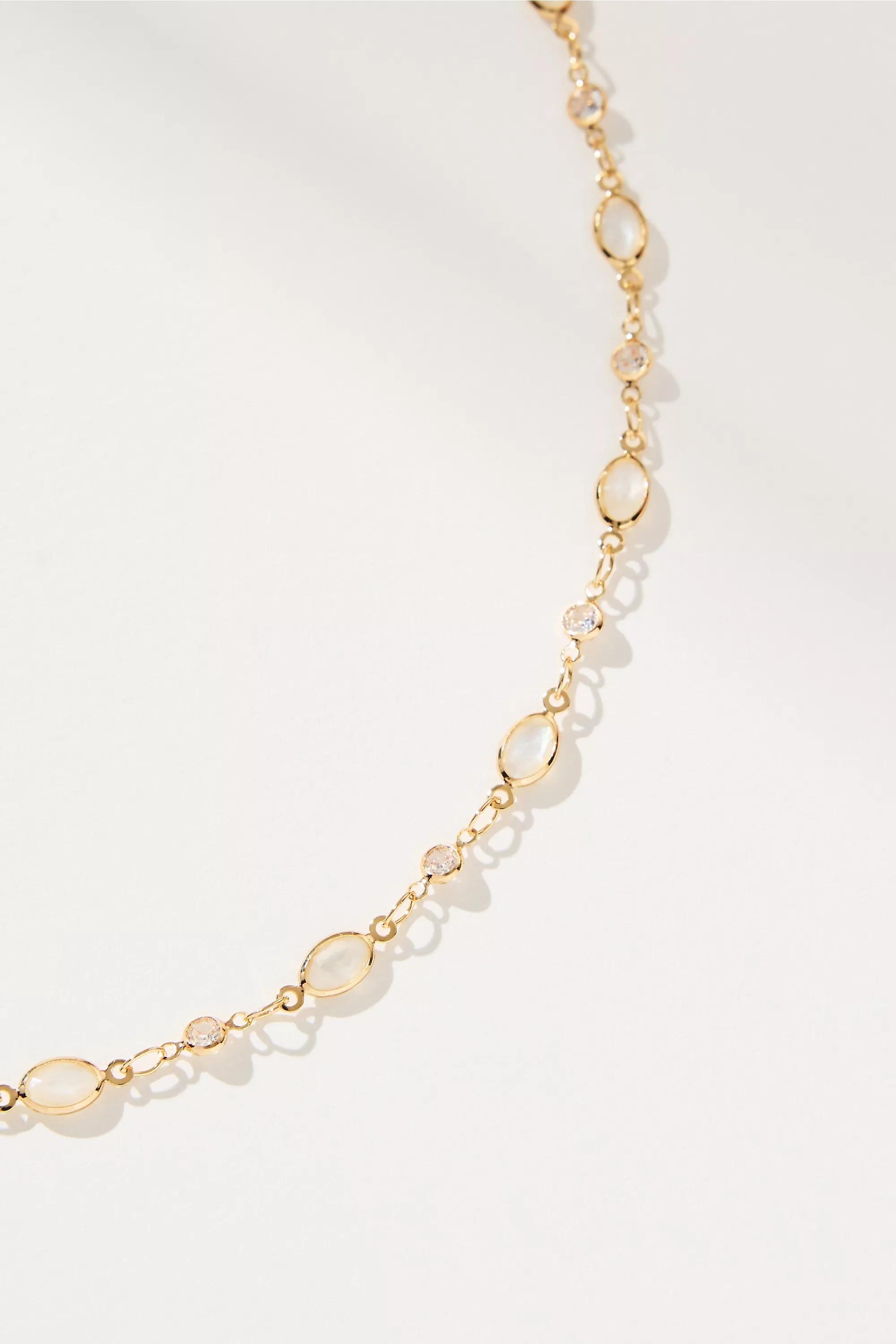 Infinity Gemstone Necklace, Gold, A501_0011, large image number 2