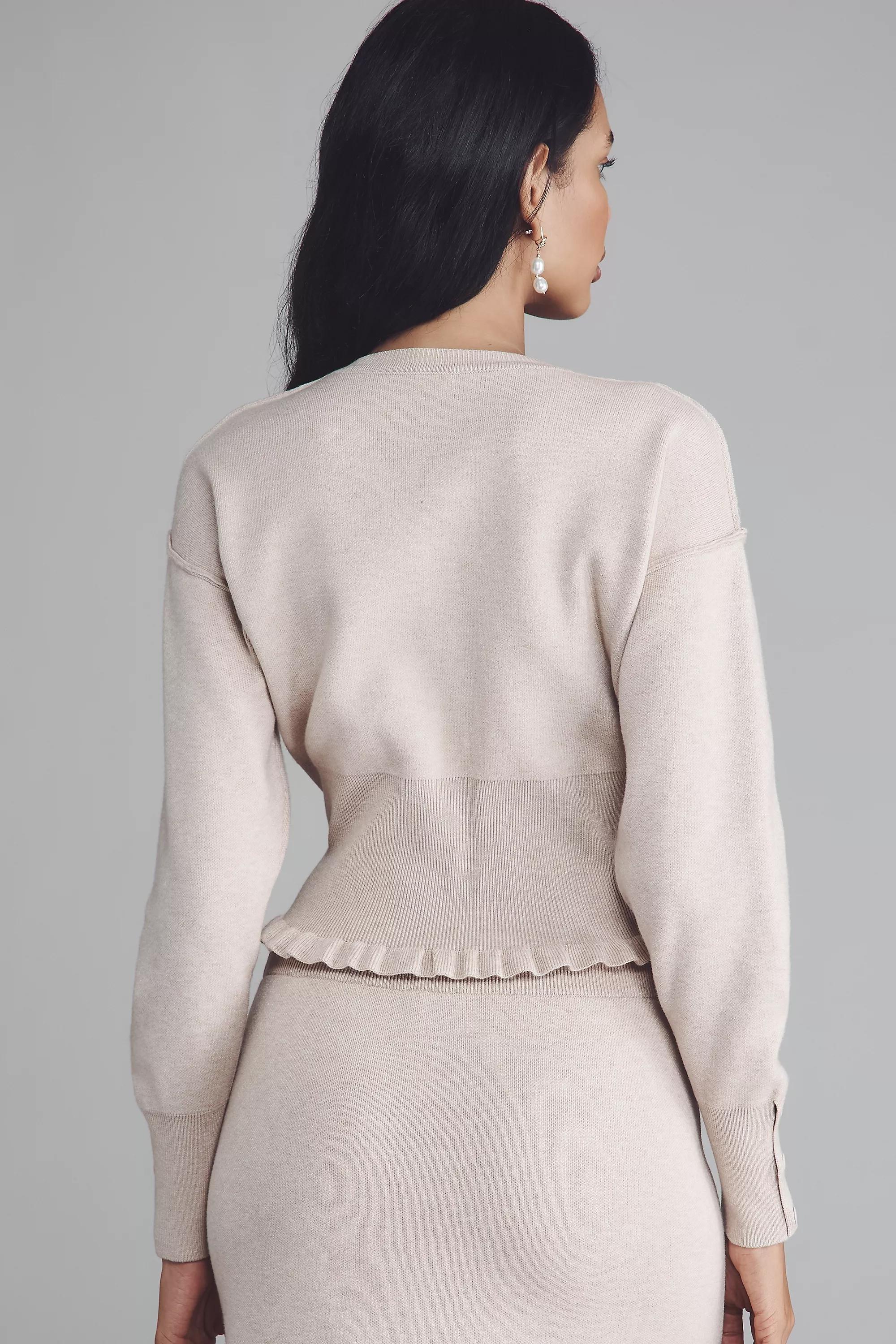 NEUTRAL Pilcro Crew-Neck Fitted-Waist Cardigan, A501_0014, large image number 1