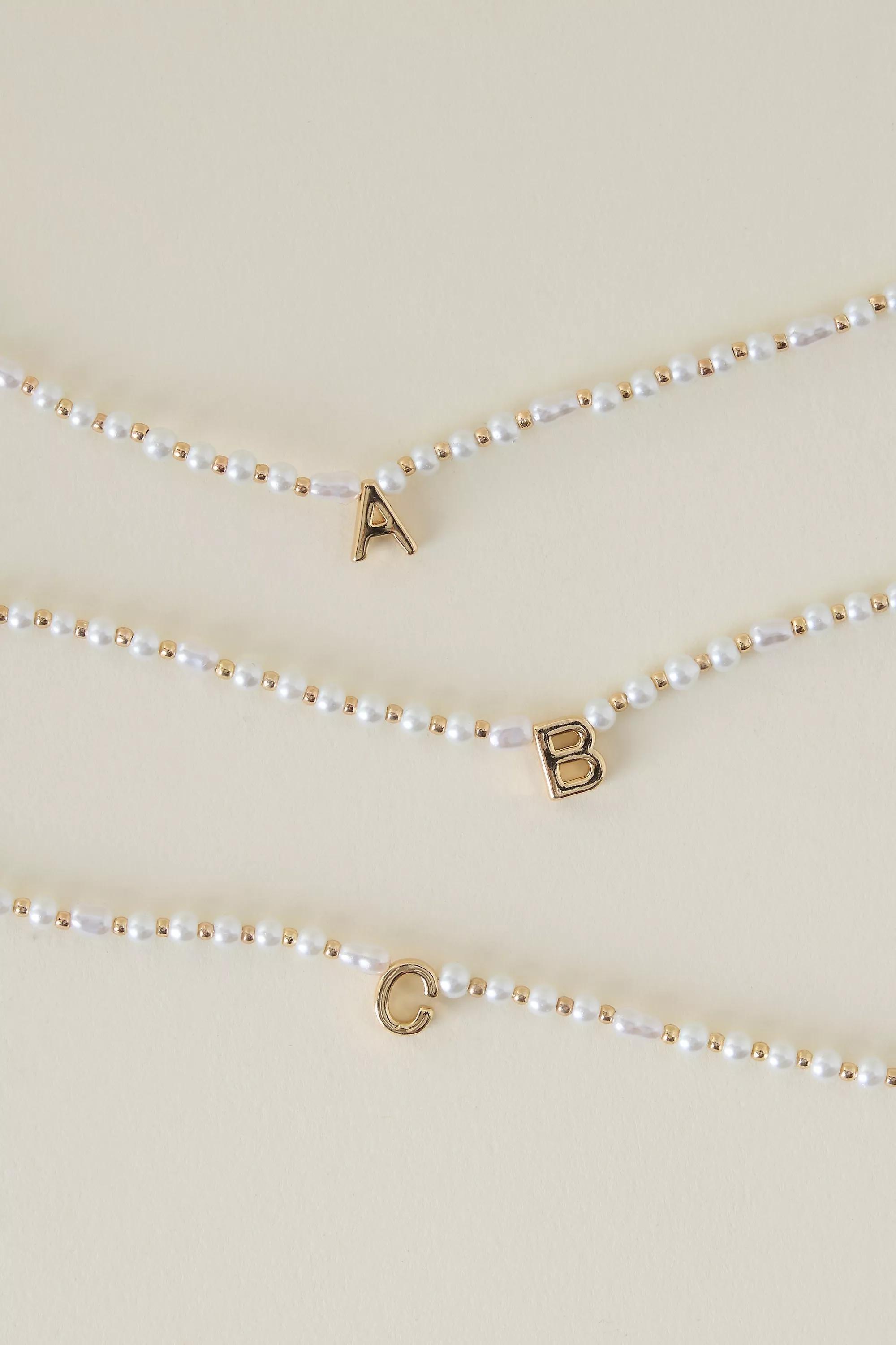 A Monogram Pearl Necklace, Gold, A501_0901, large image number 1