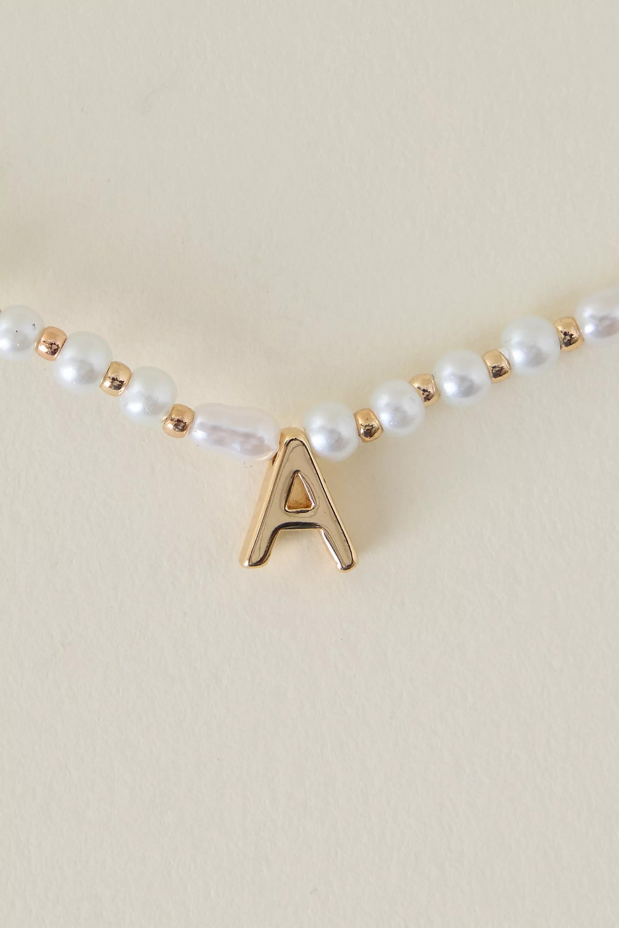 A Monogram Pearl Necklace, Gold, A501_0901, large image number 4