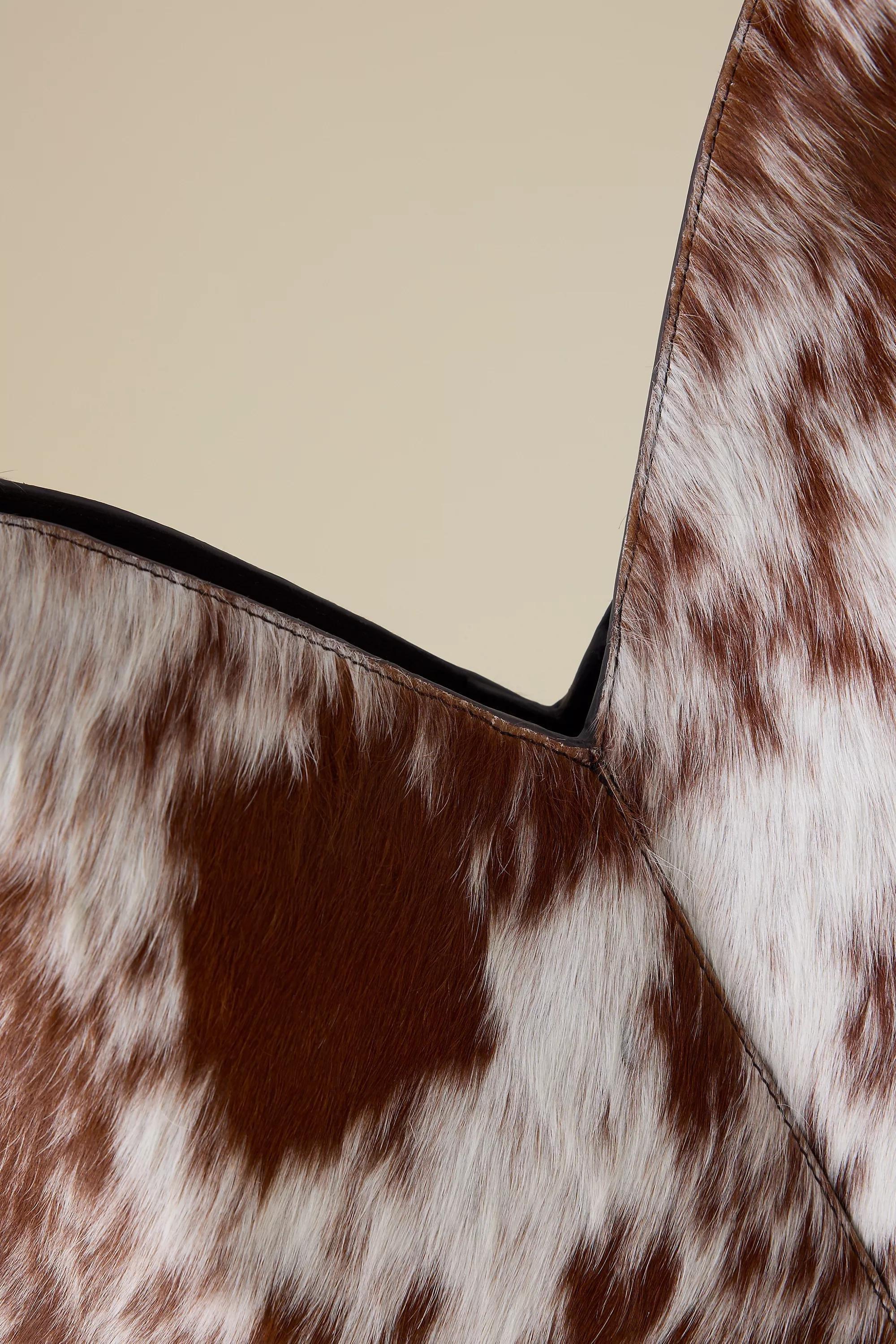 Cow Print Hobo Bag, brown, A501_0020, large image number 4