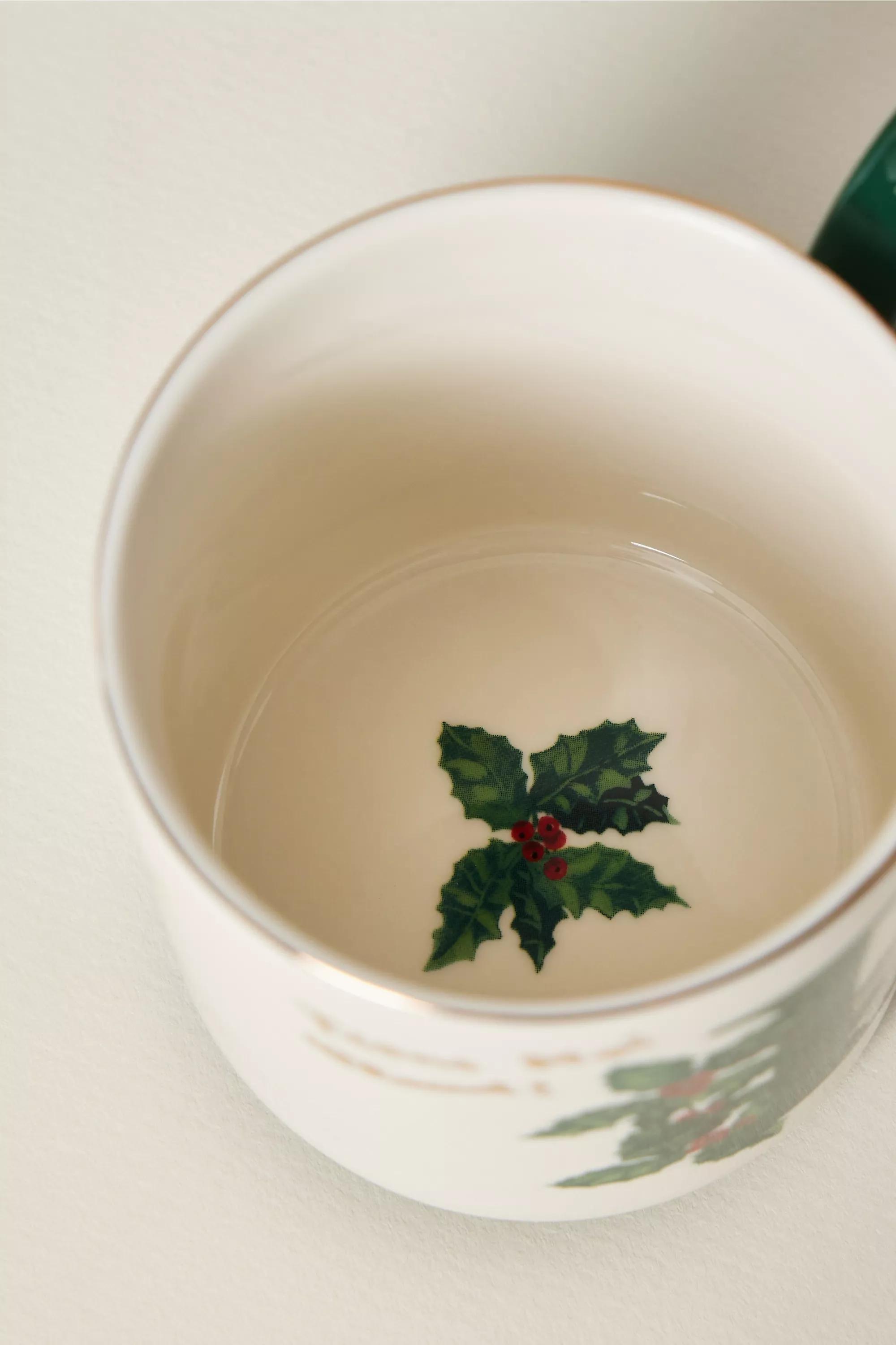 P Nathalie Lete Stoneware Holiday Monogram Mug, A501_0916, medium